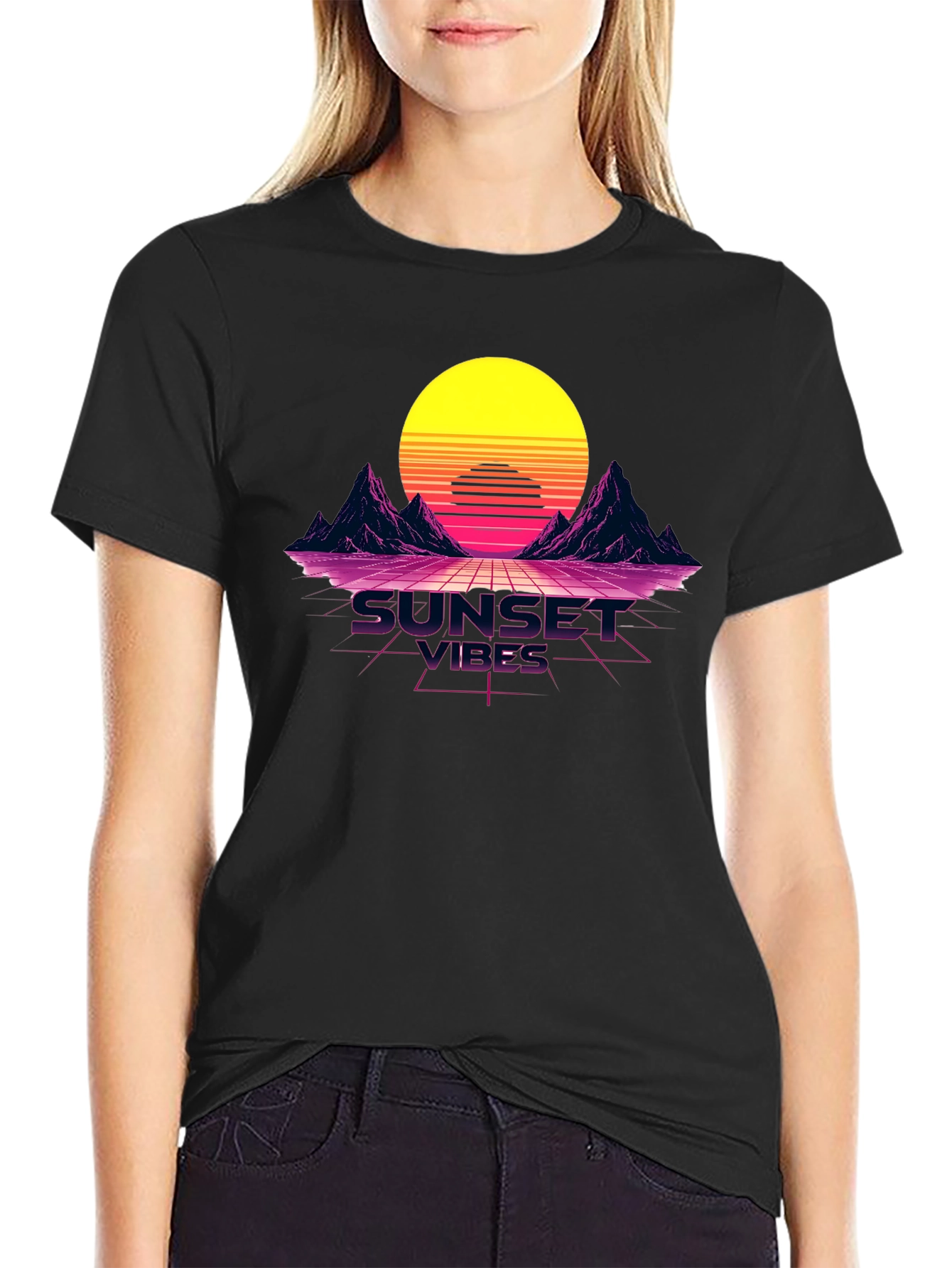 Sunset Vibes Graphic Tee - Retro Design