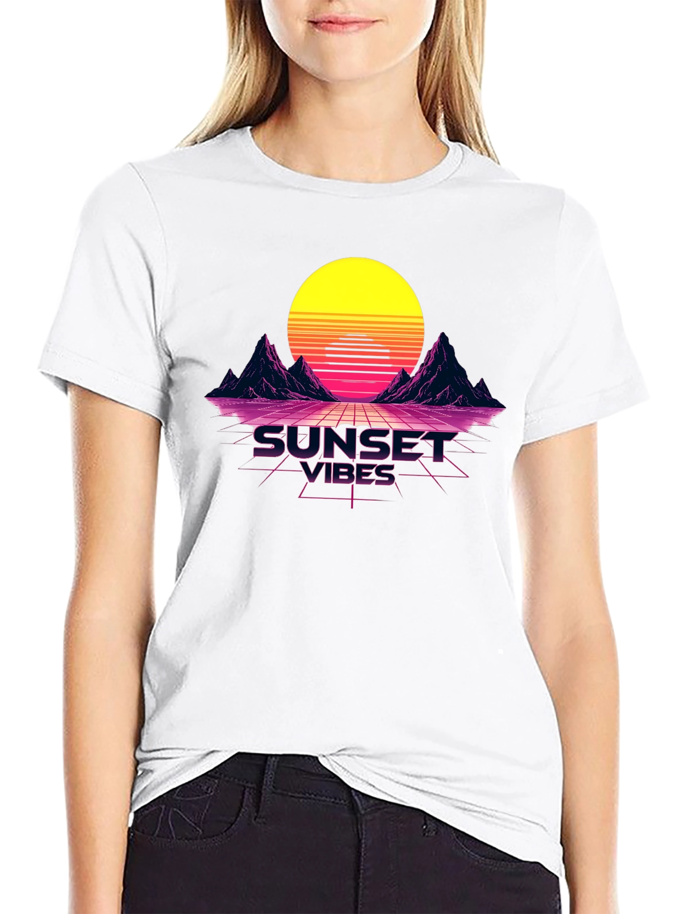 Sunset Vibes Graphic Tee - Retro Design