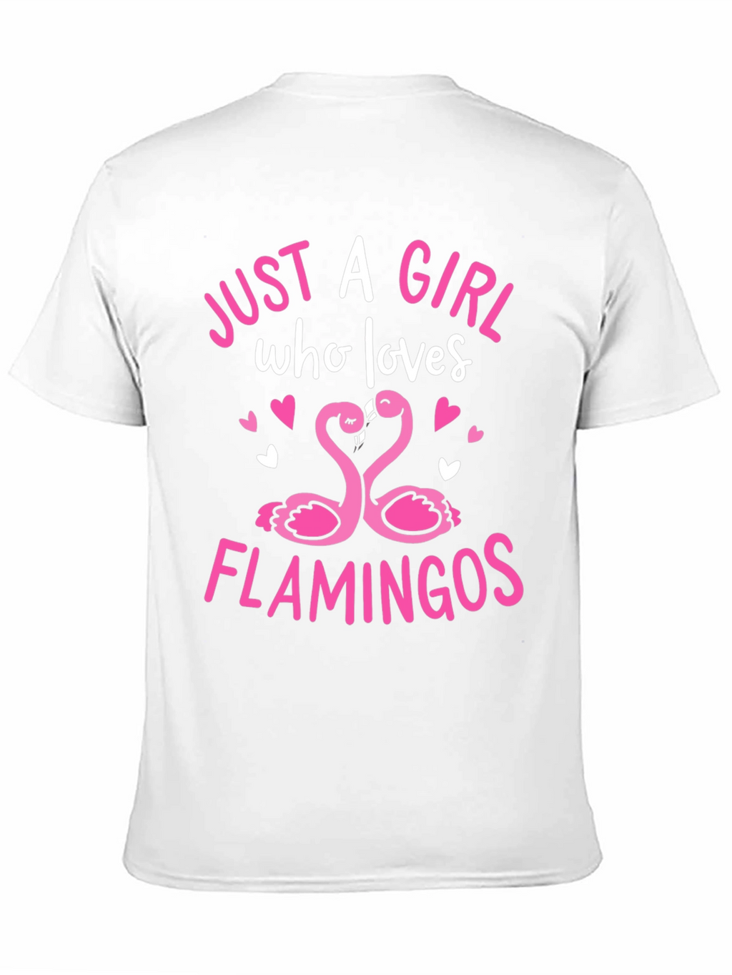 Girl Loves Flamingos Graphic Tee - Black