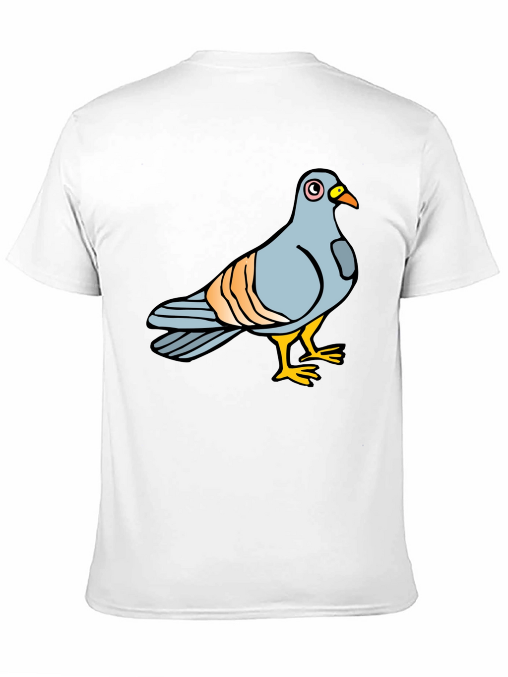 Pigeon Graphic Tee - Soft Cotton Black T-Shirt