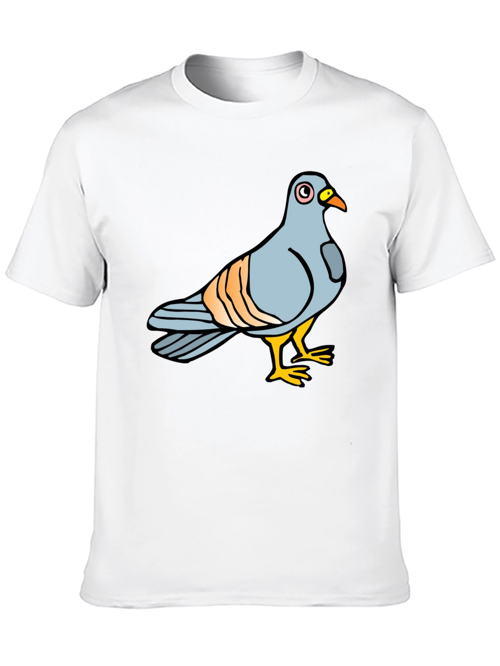 Pigeon Graphic Tee - Soft Cotton Black T-Shirt