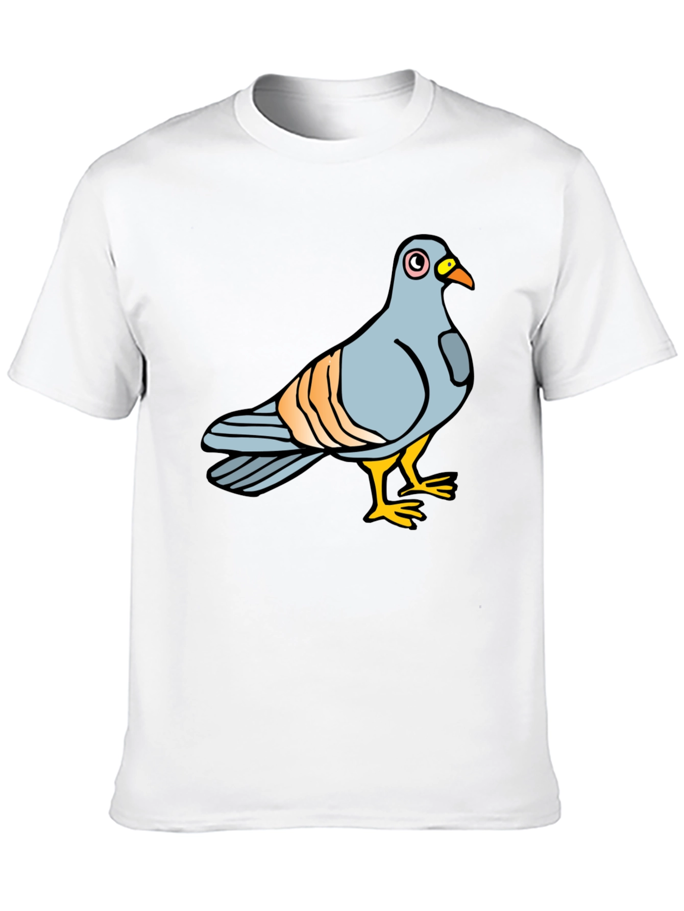 Pigeon Graphic Tee - Soft Cotton Black T-Shirt