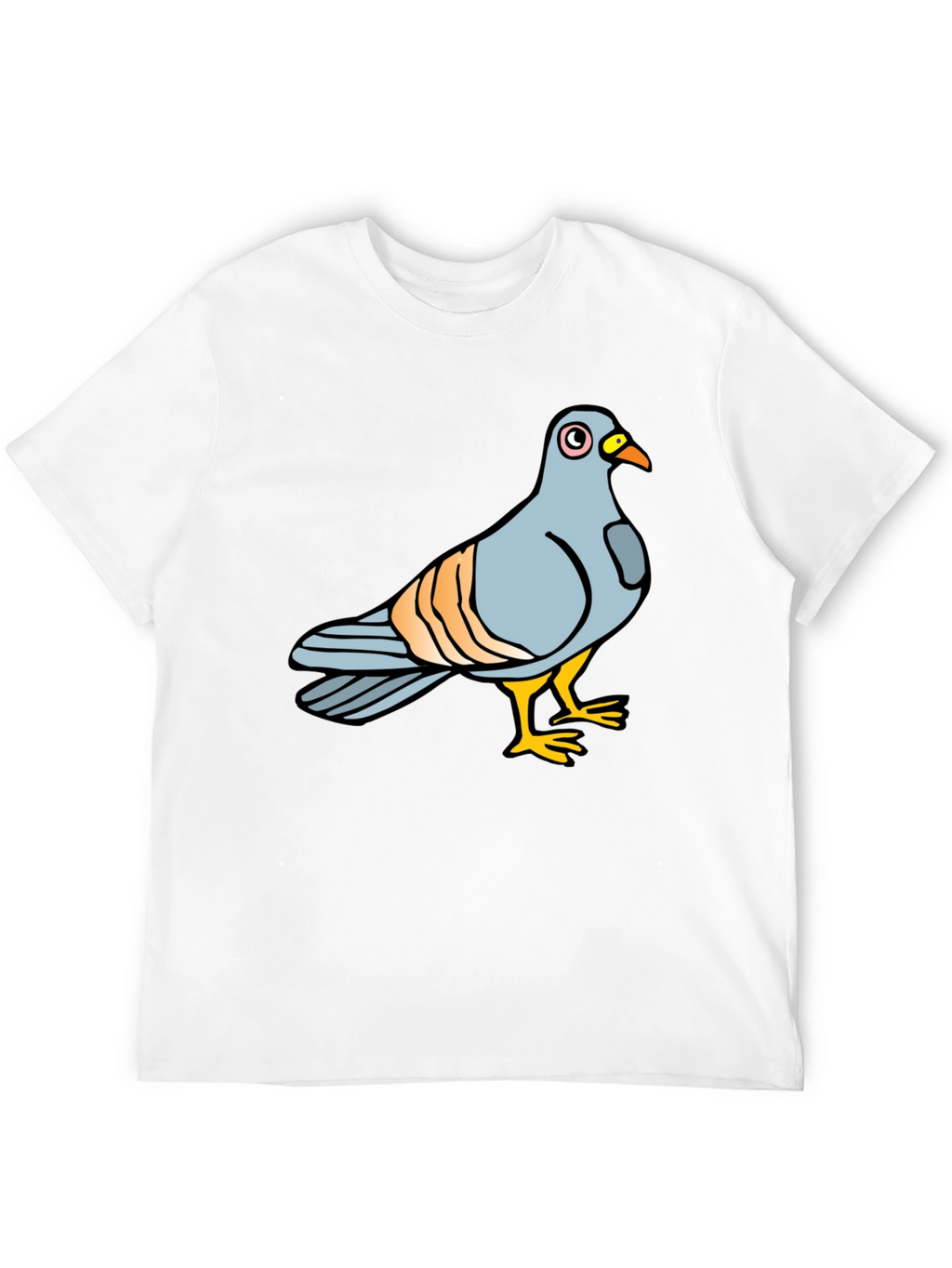 Pigeon Graphic Tee - Soft Cotton Black T-Shirt