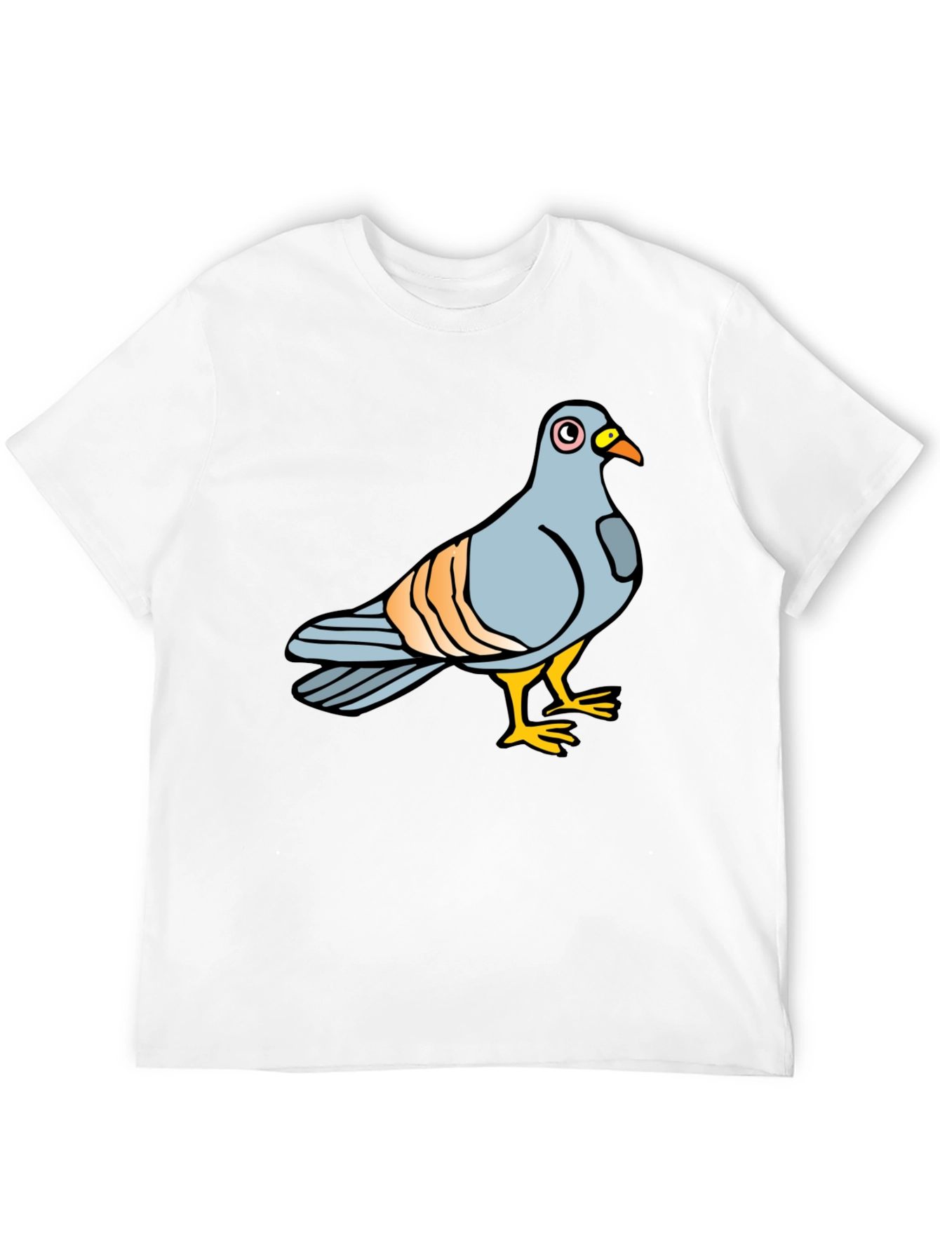 Pigeon Graphic Tee - Soft Cotton Black T-Shirt
