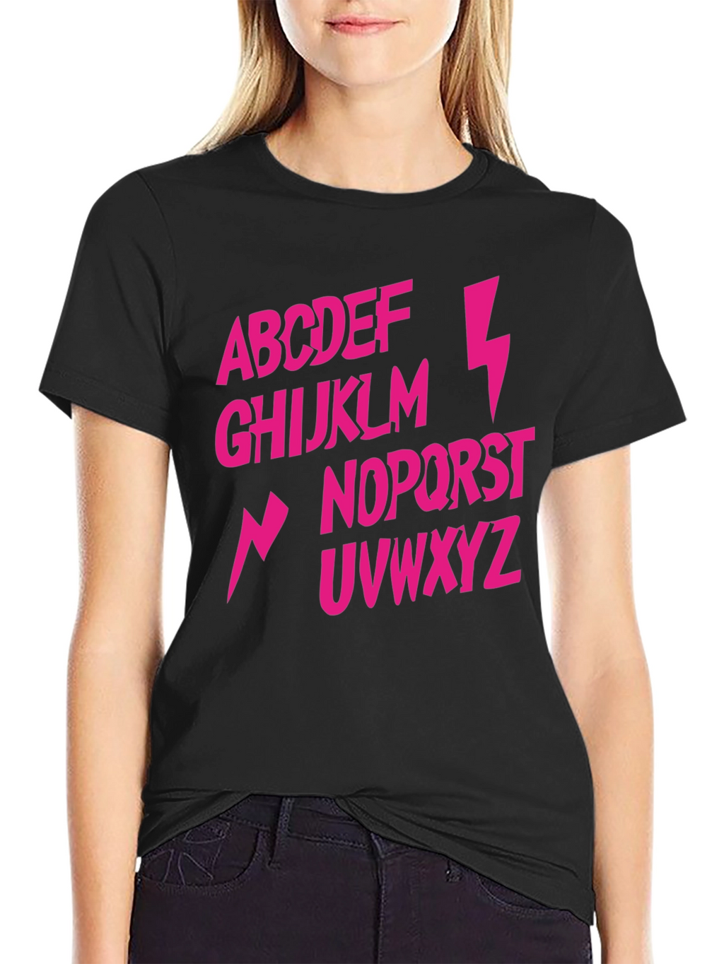 Alphabet Lightning Bolt T-Shirt - Rock and Roll Style