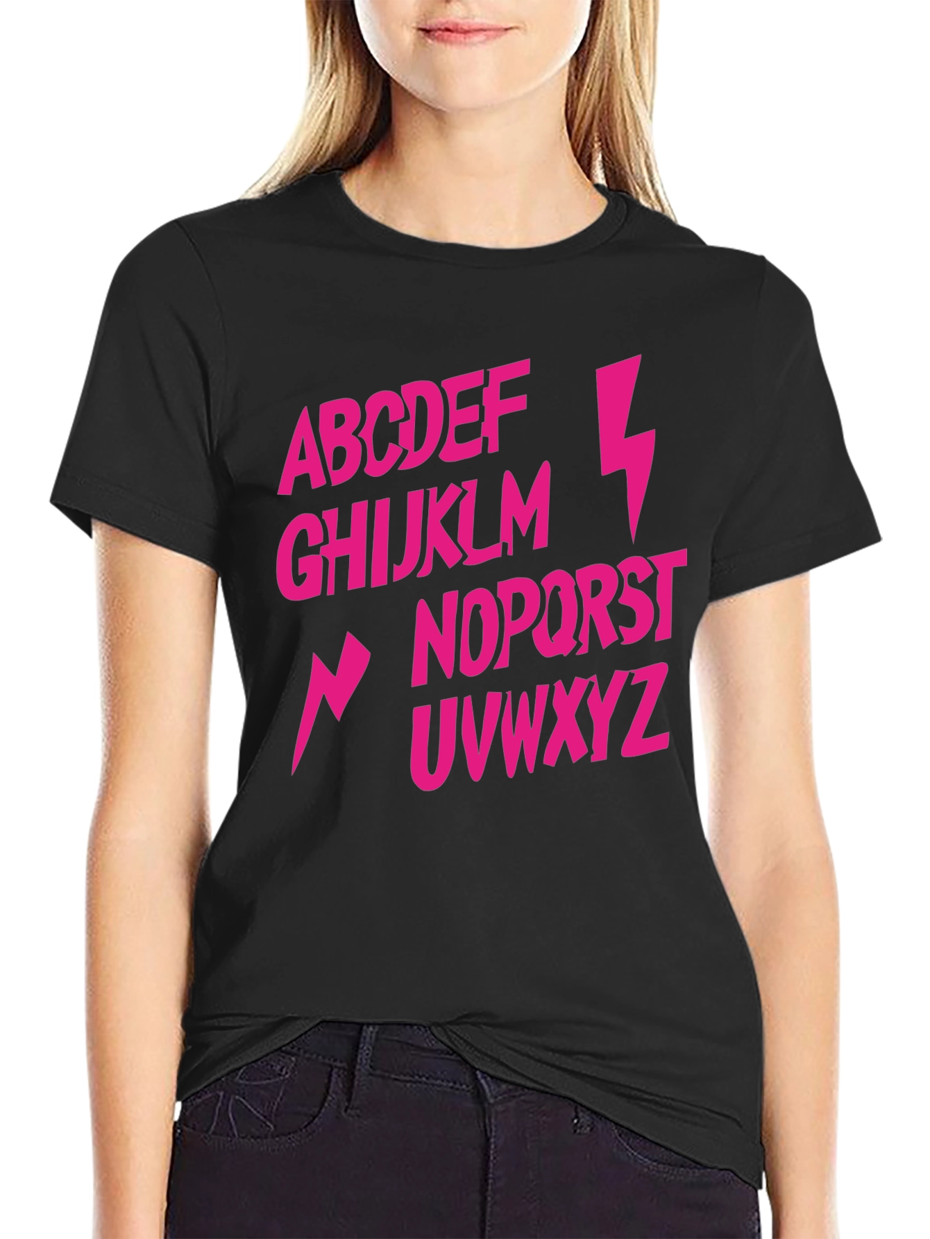 Alphabet Lightning Bolt T-Shirt - Rock and Roll Style