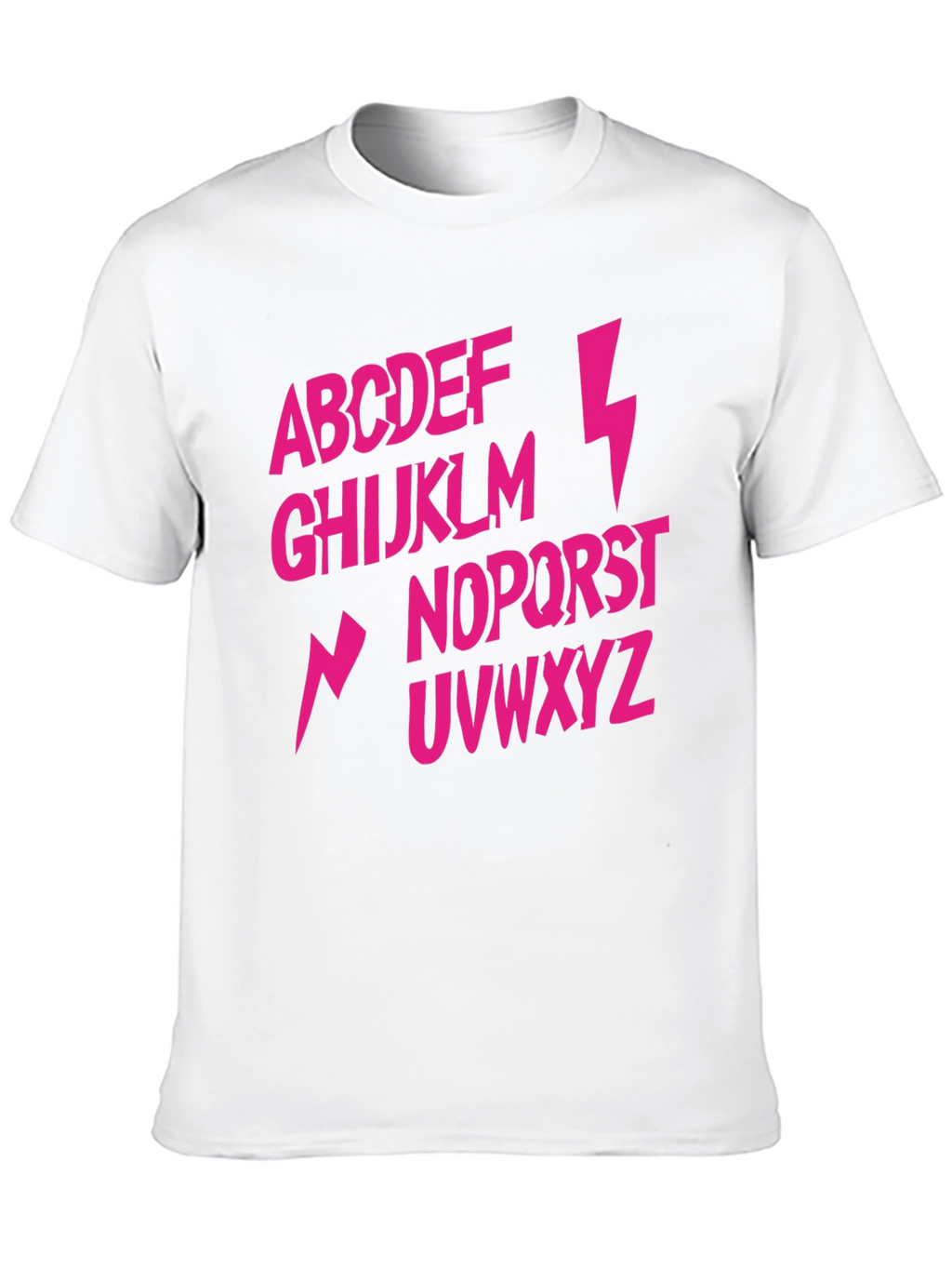 Alphabet Lightning Bolt T-Shirt - Rock and Roll Style