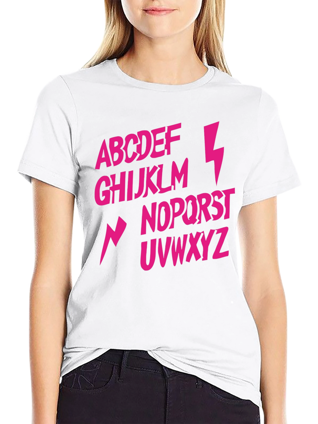 Alphabet Lightning Bolt T-Shirt - Rock and Roll Style