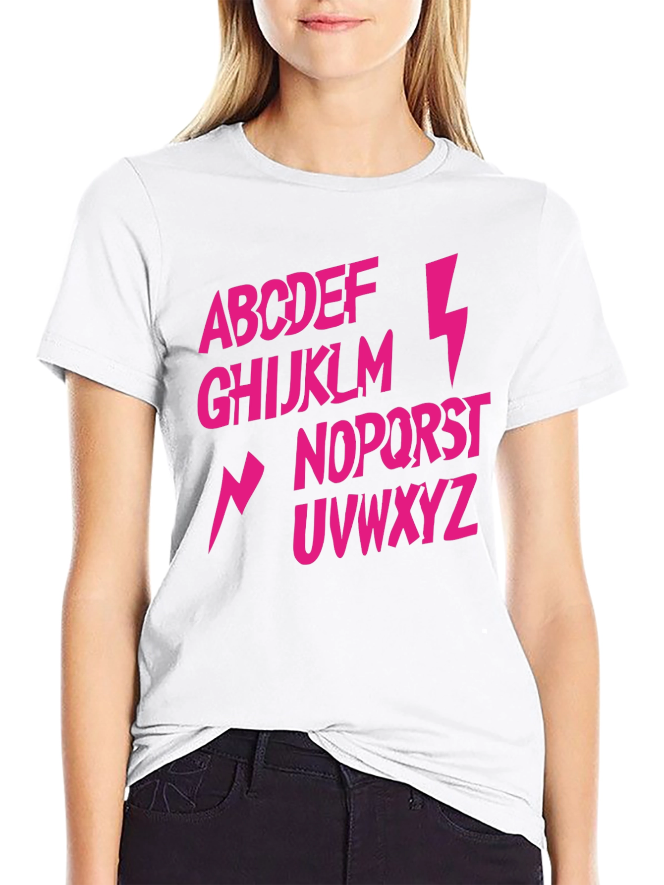 Alphabet Lightning Bolt T-Shirt - Rock and Roll Style