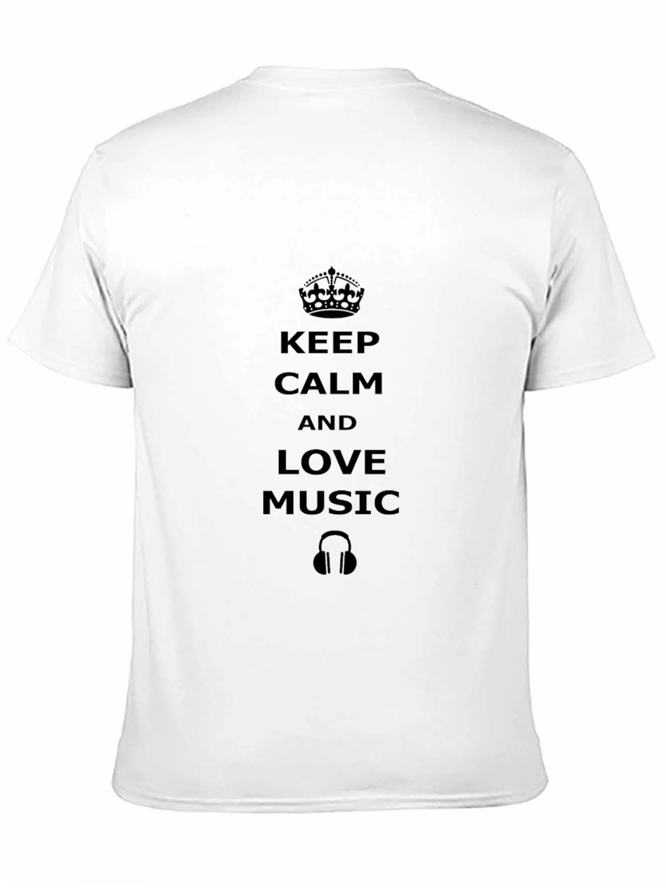 Keep Calm and Love Music Graphic Tee - Black