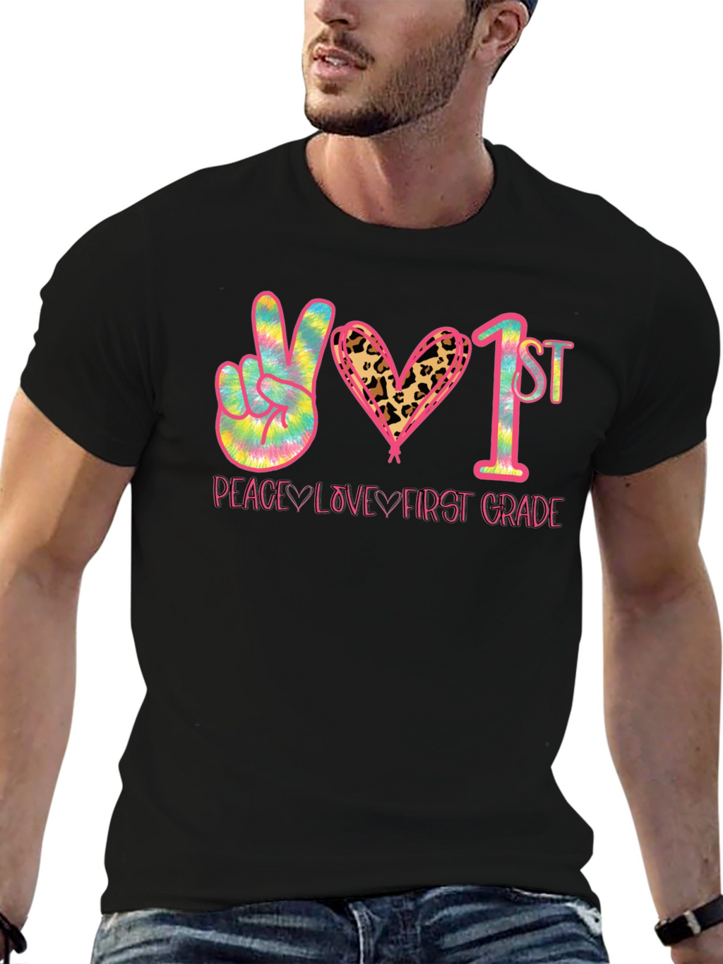 Peace Love First Grade T-Shirt