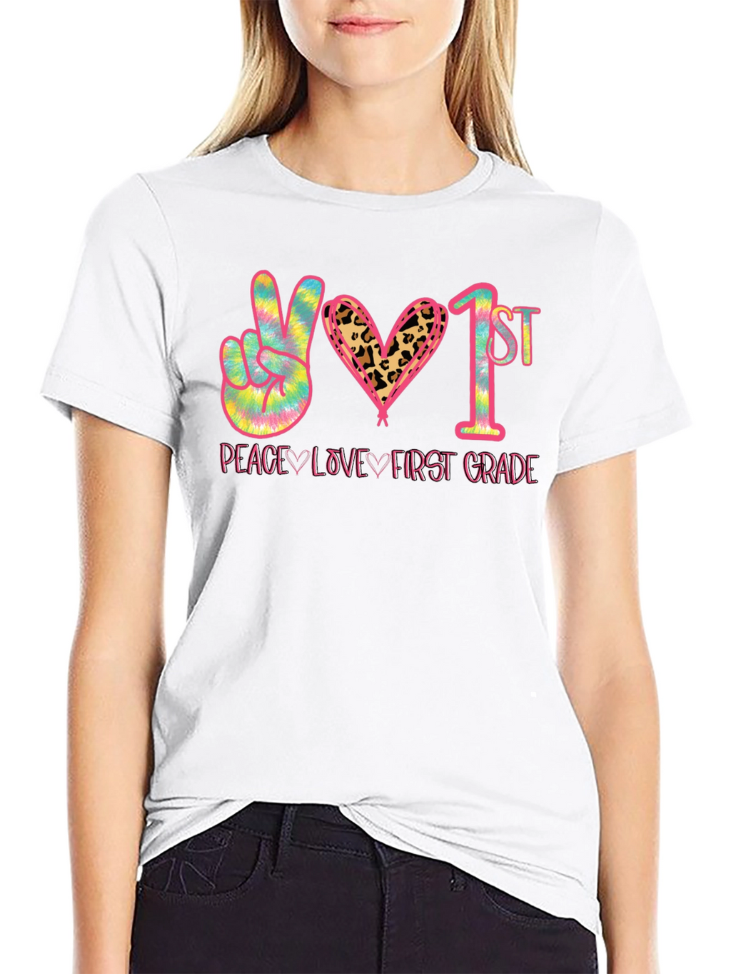 Peace Love First Grade T-Shirt