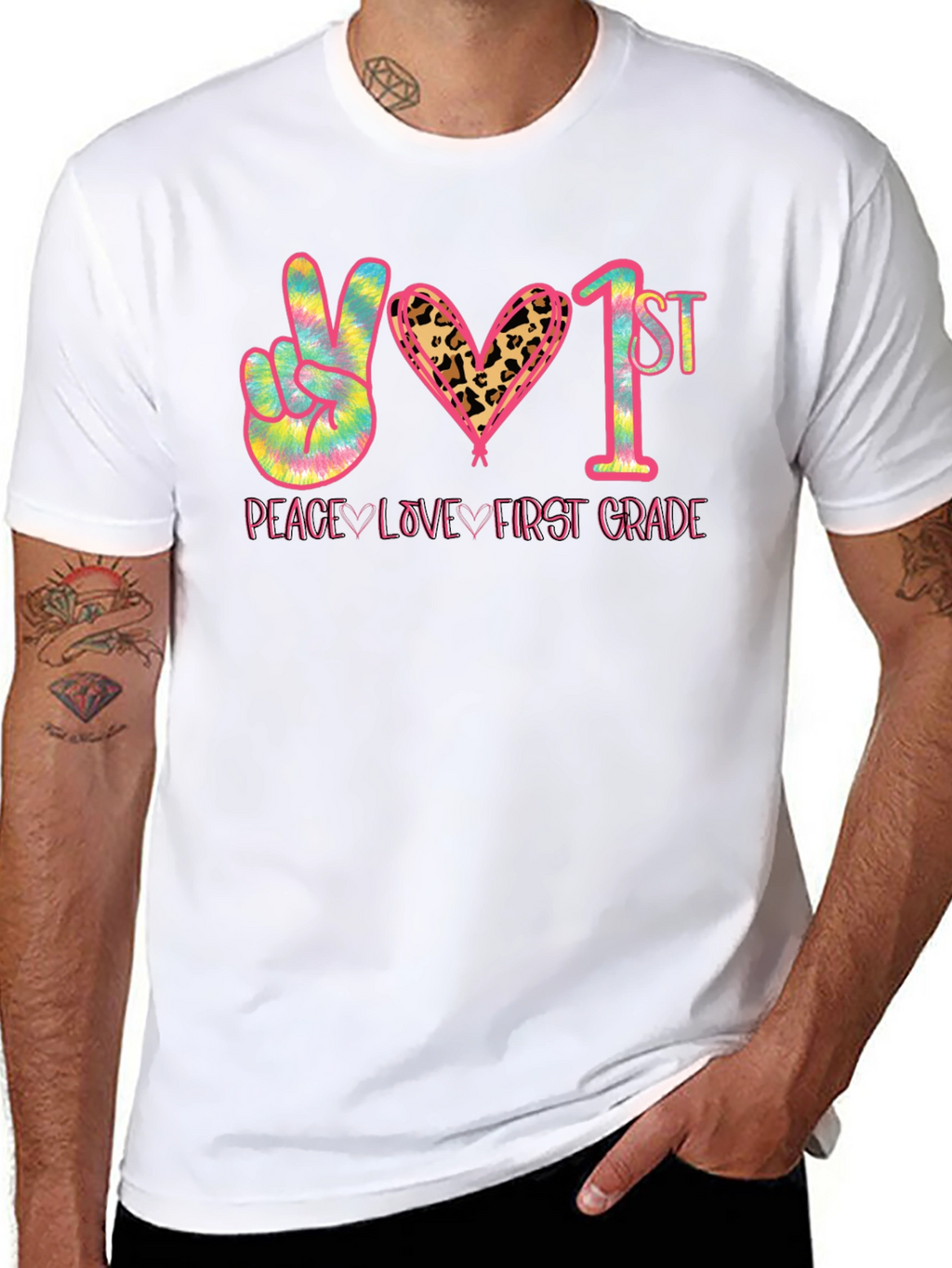 Peace Love First Grade T-Shirt