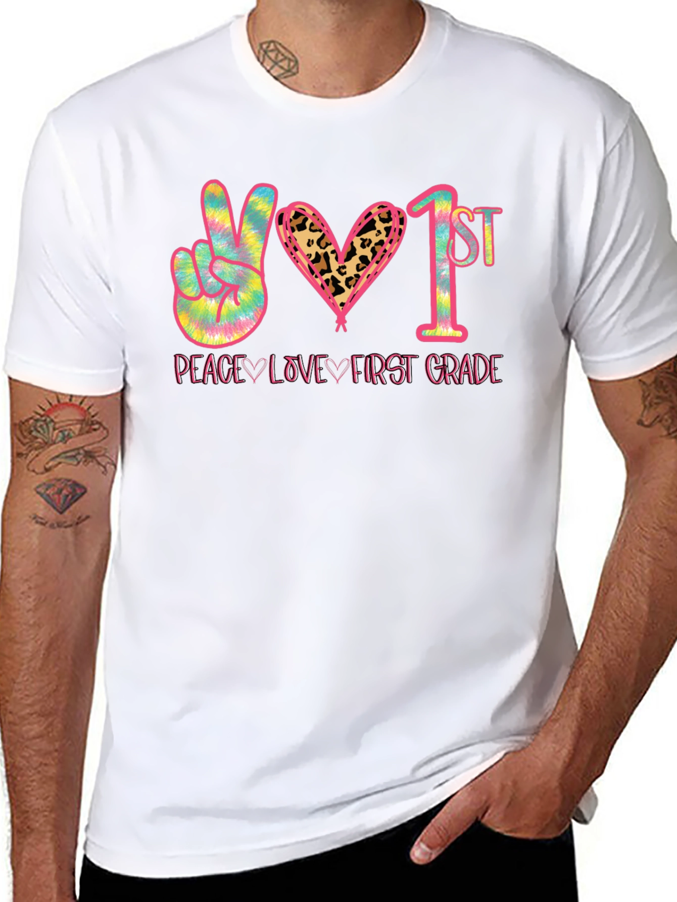 Peace Love First Grade T-Shirt