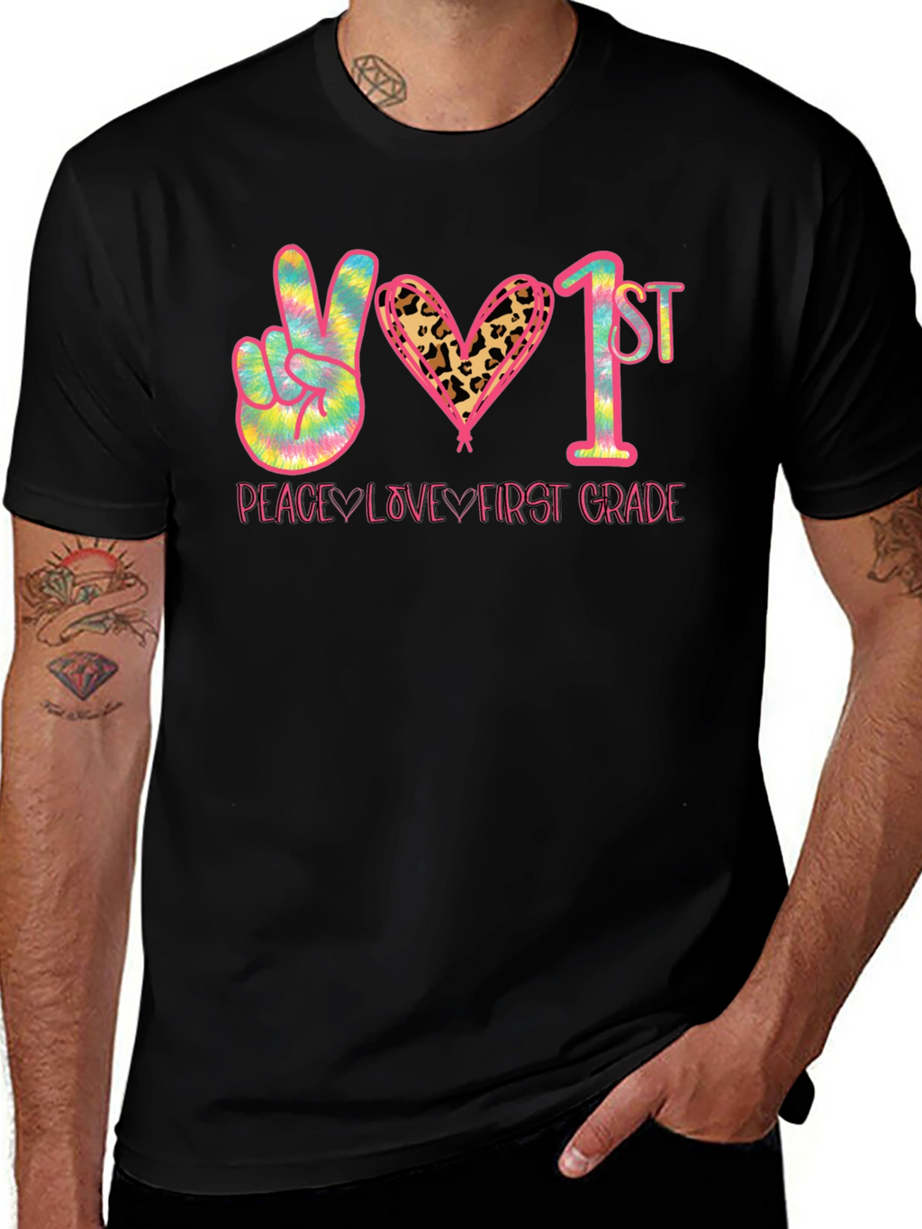 Peace Love First Grade T-Shirt