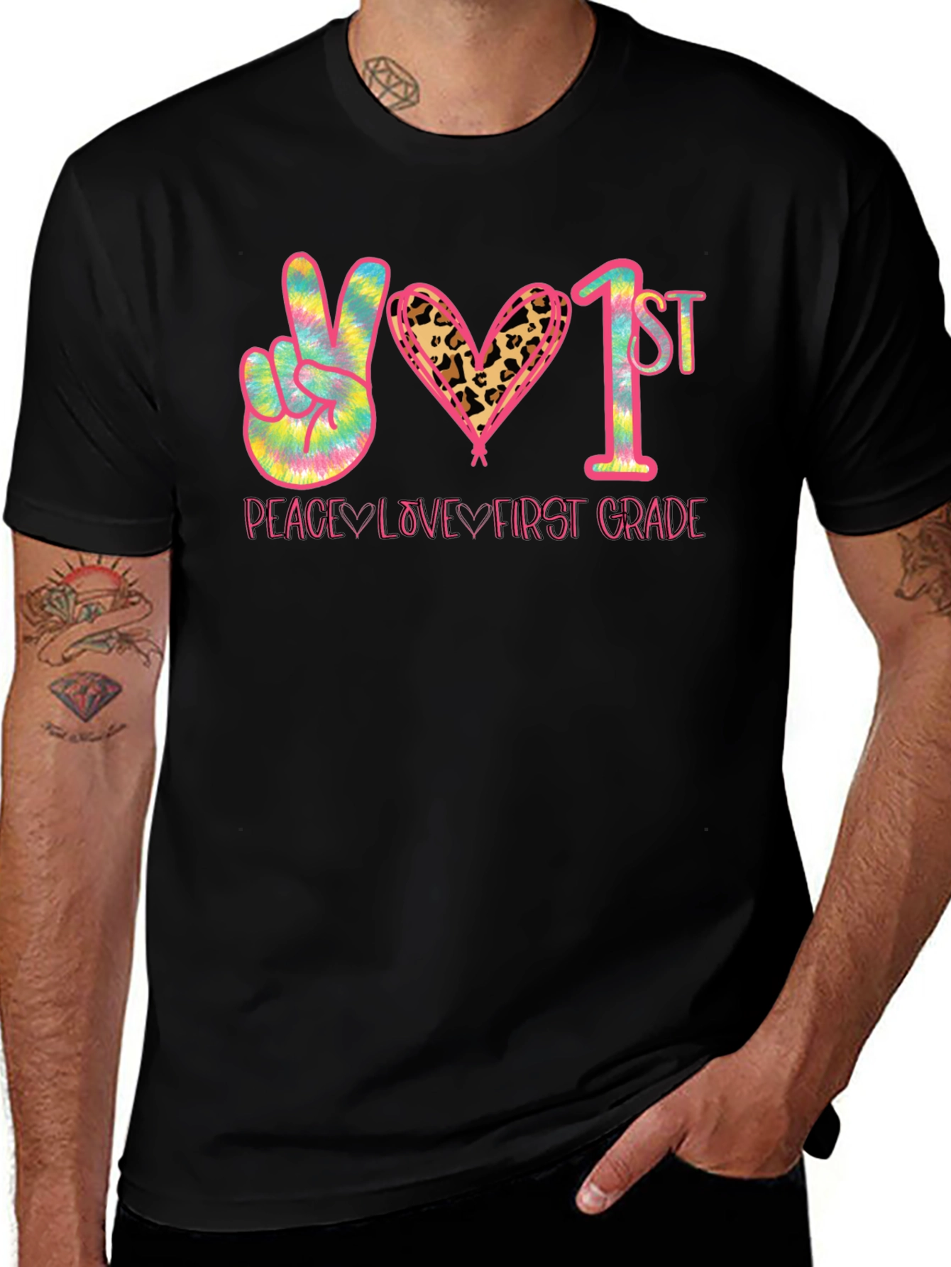 Peace Love First Grade T-Shirt