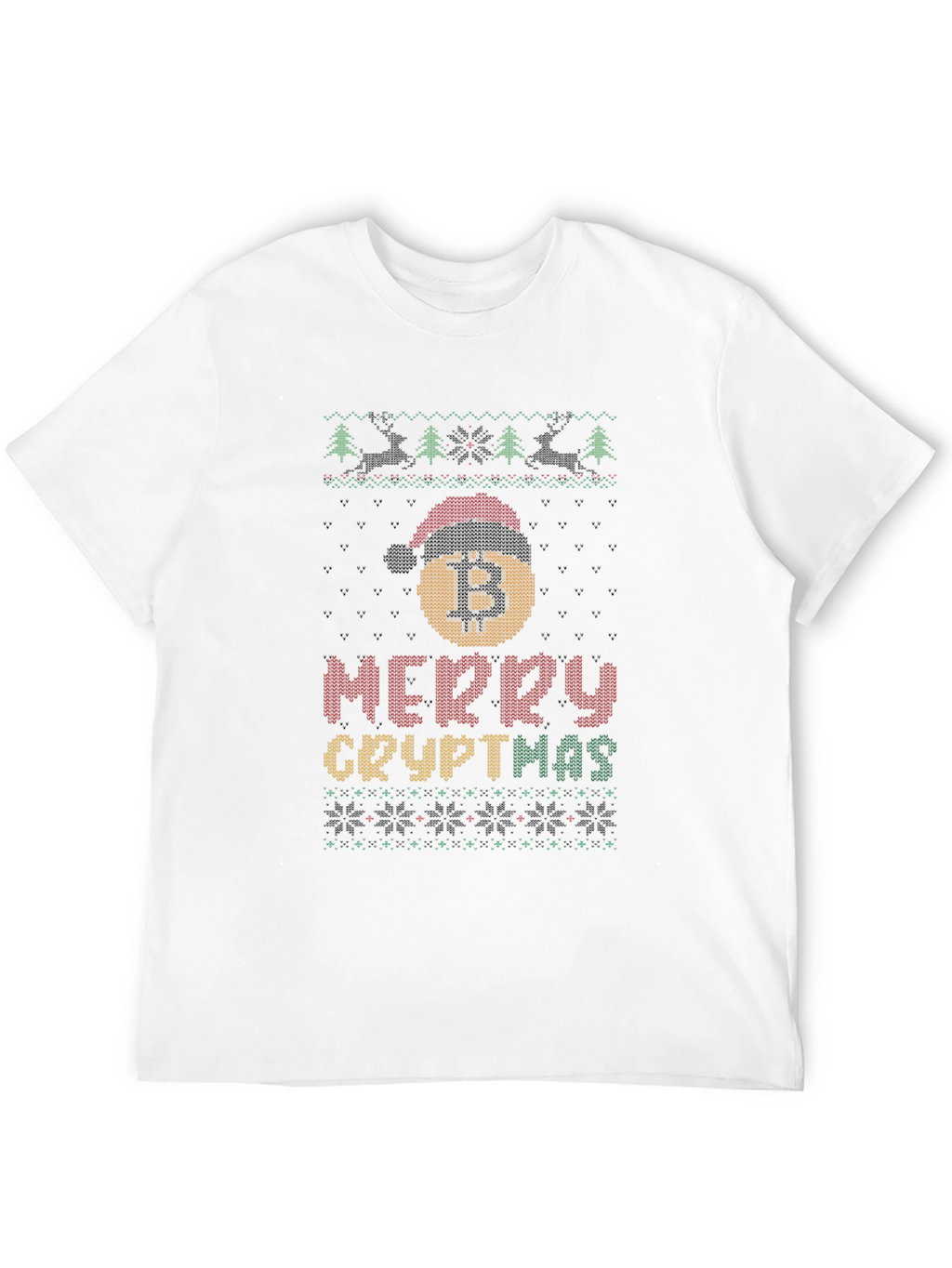 Merry Cryptmas Bitcoin Ugly Christmas T-Shirt