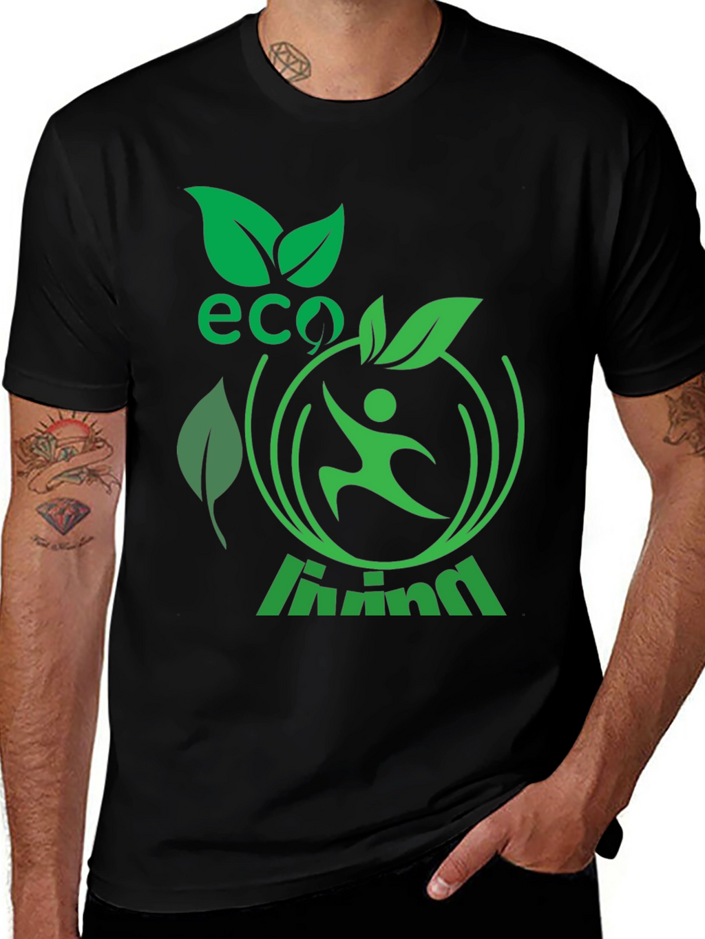 Eco Living Graphic T-Shirt - Green Design