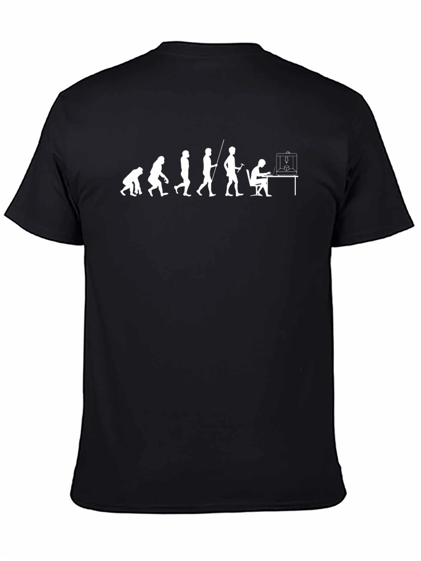 Evolution of 3D Printing Black Graphic Tee
