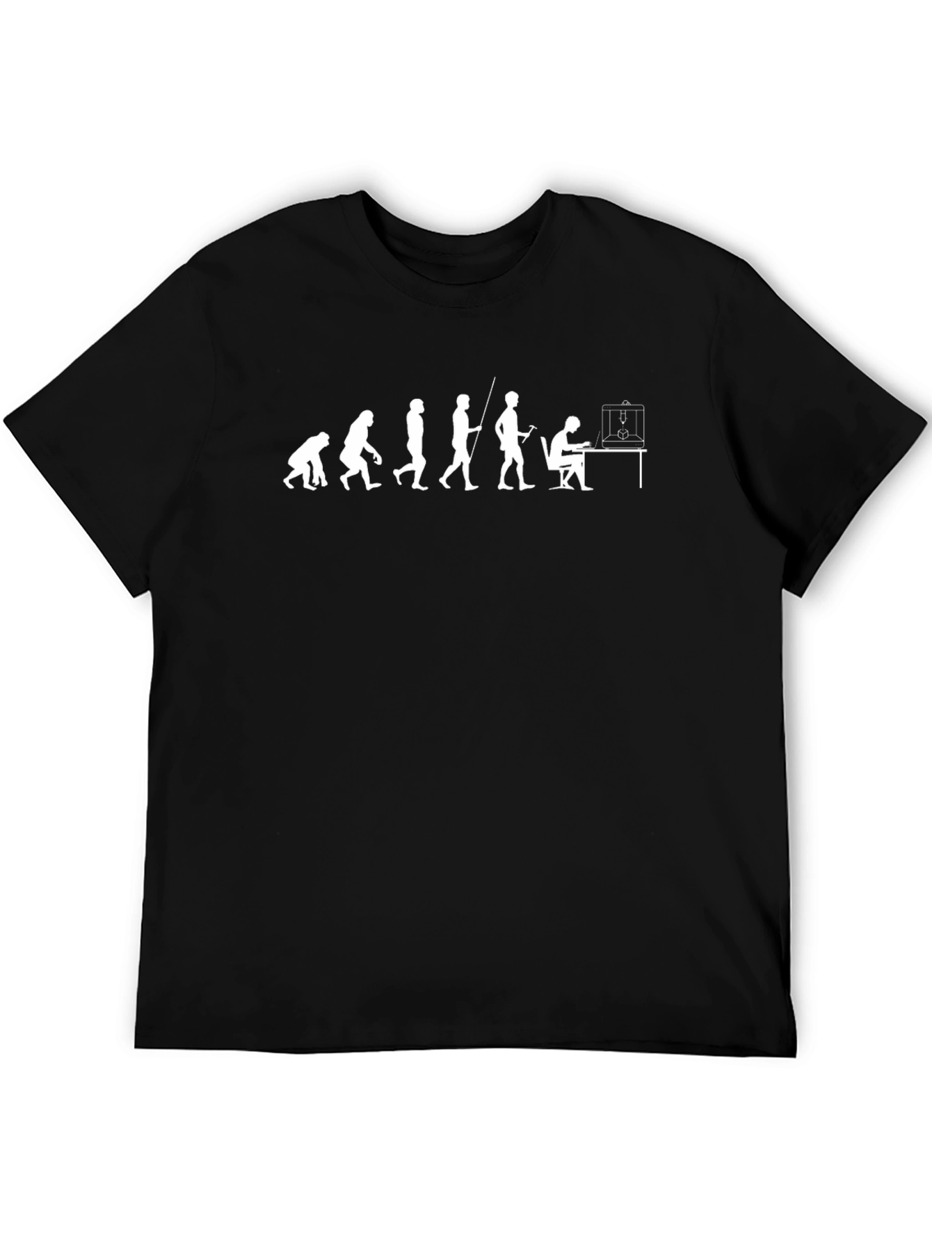 Evolution of 3D Printing Black Graphic Tee