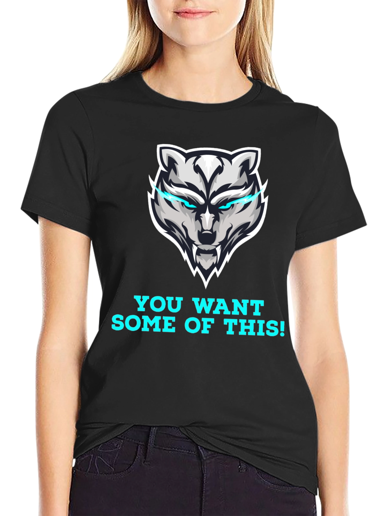 Bold Wolf Graphic T-Shirt - You Want Some of This!