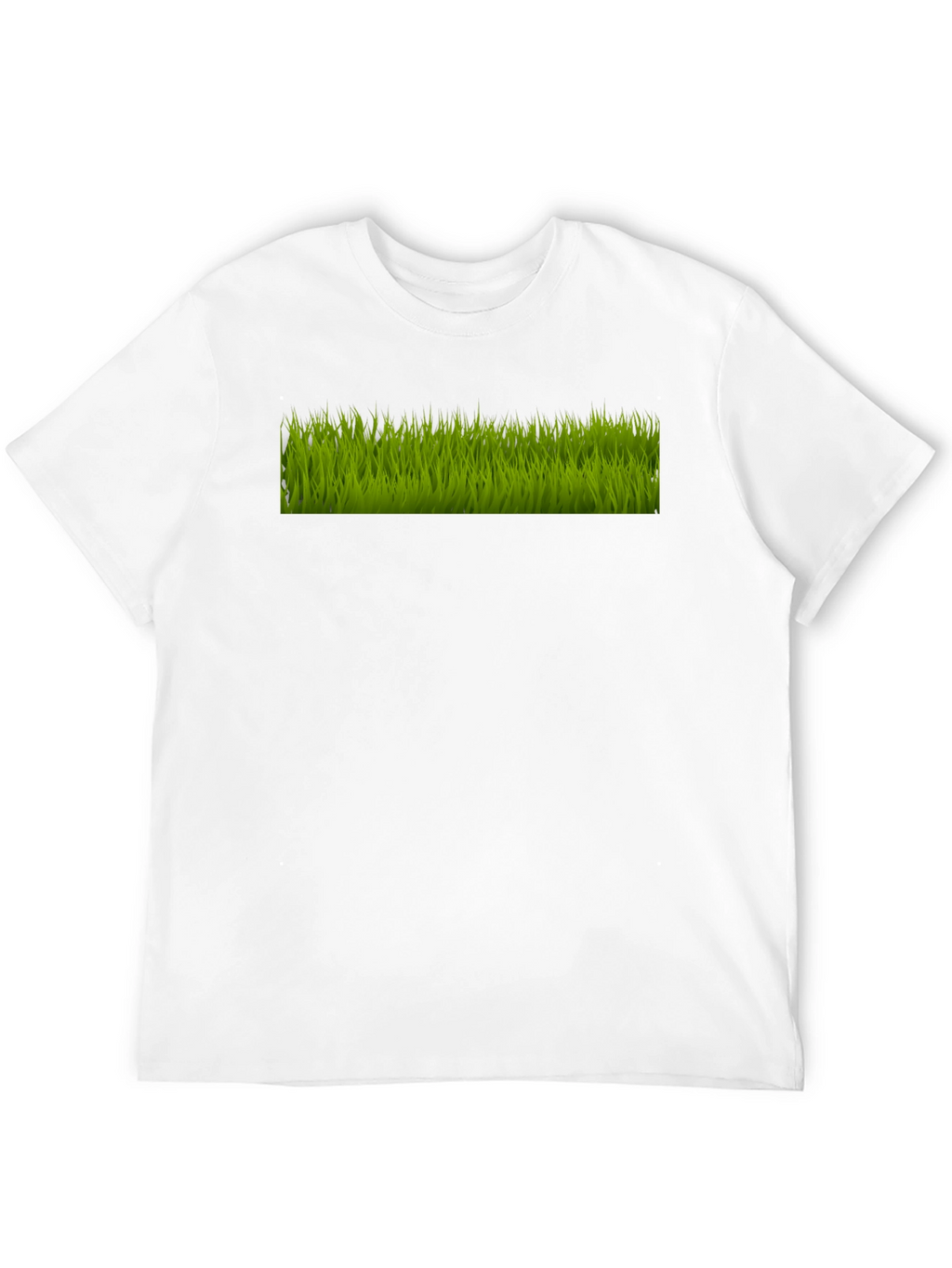 Green Grass Graphic Black T-Shirt