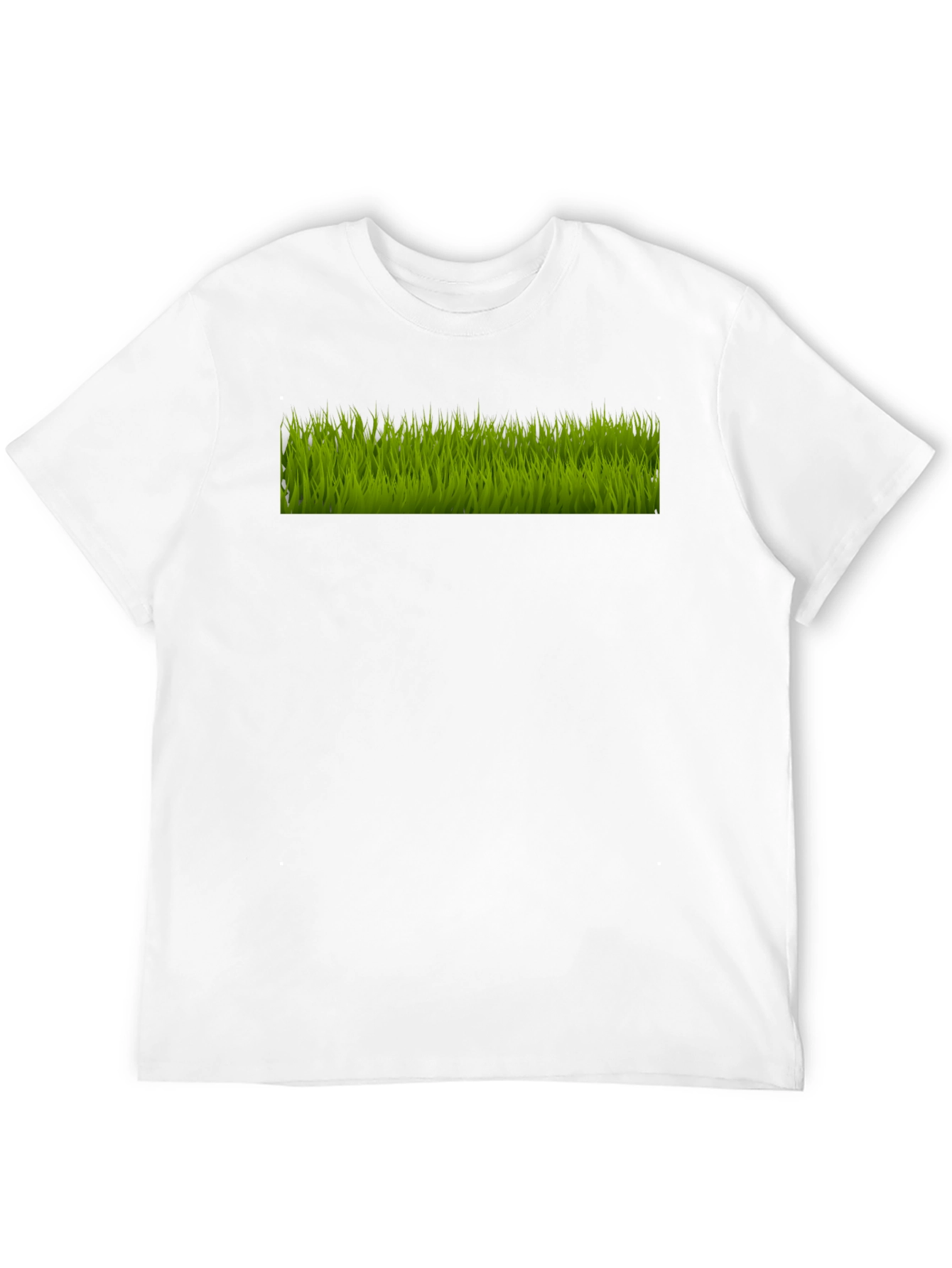 Green Grass Graphic Black T-Shirt