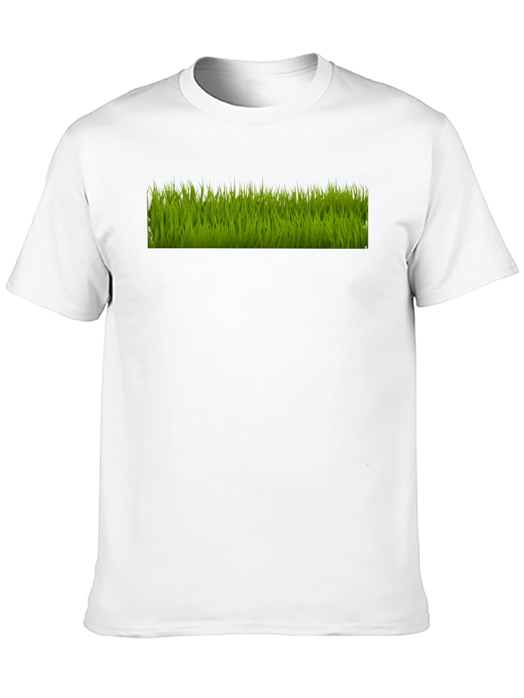 Green Grass Graphic Black T-Shirt