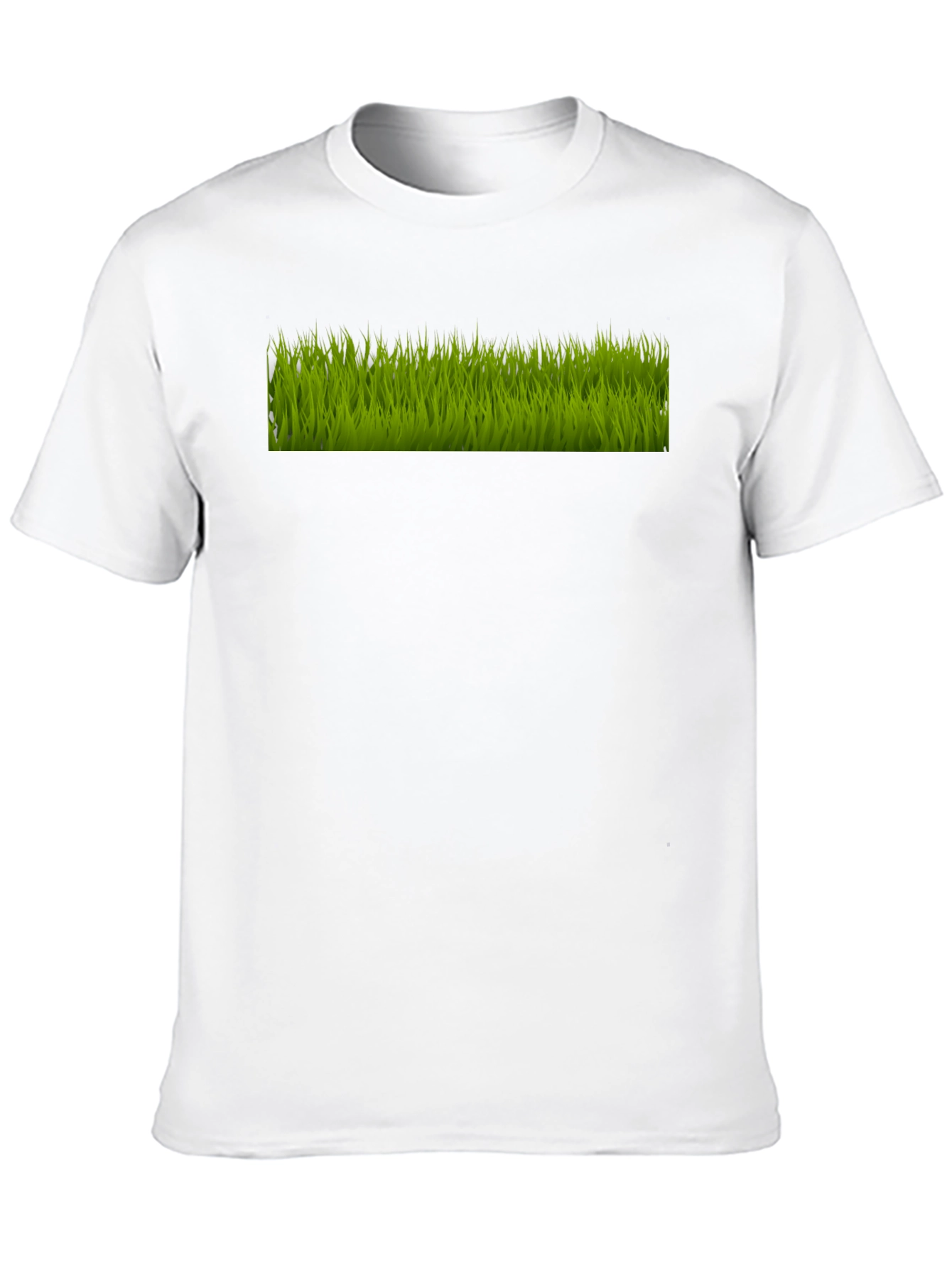 Green Grass Graphic Black T-Shirt