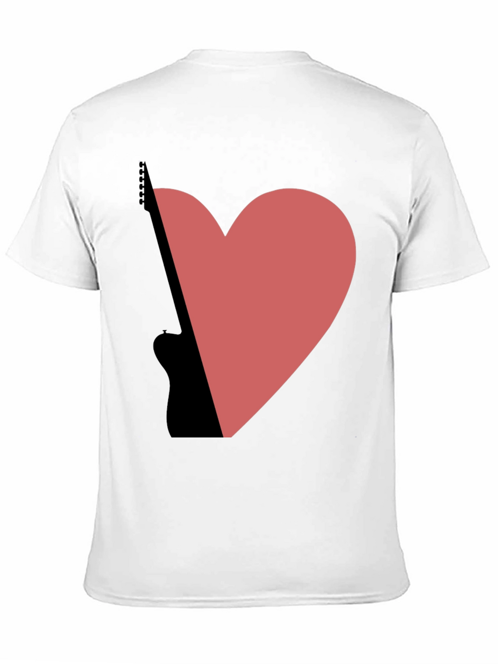 Guitar Heart Graphic Tee - Black