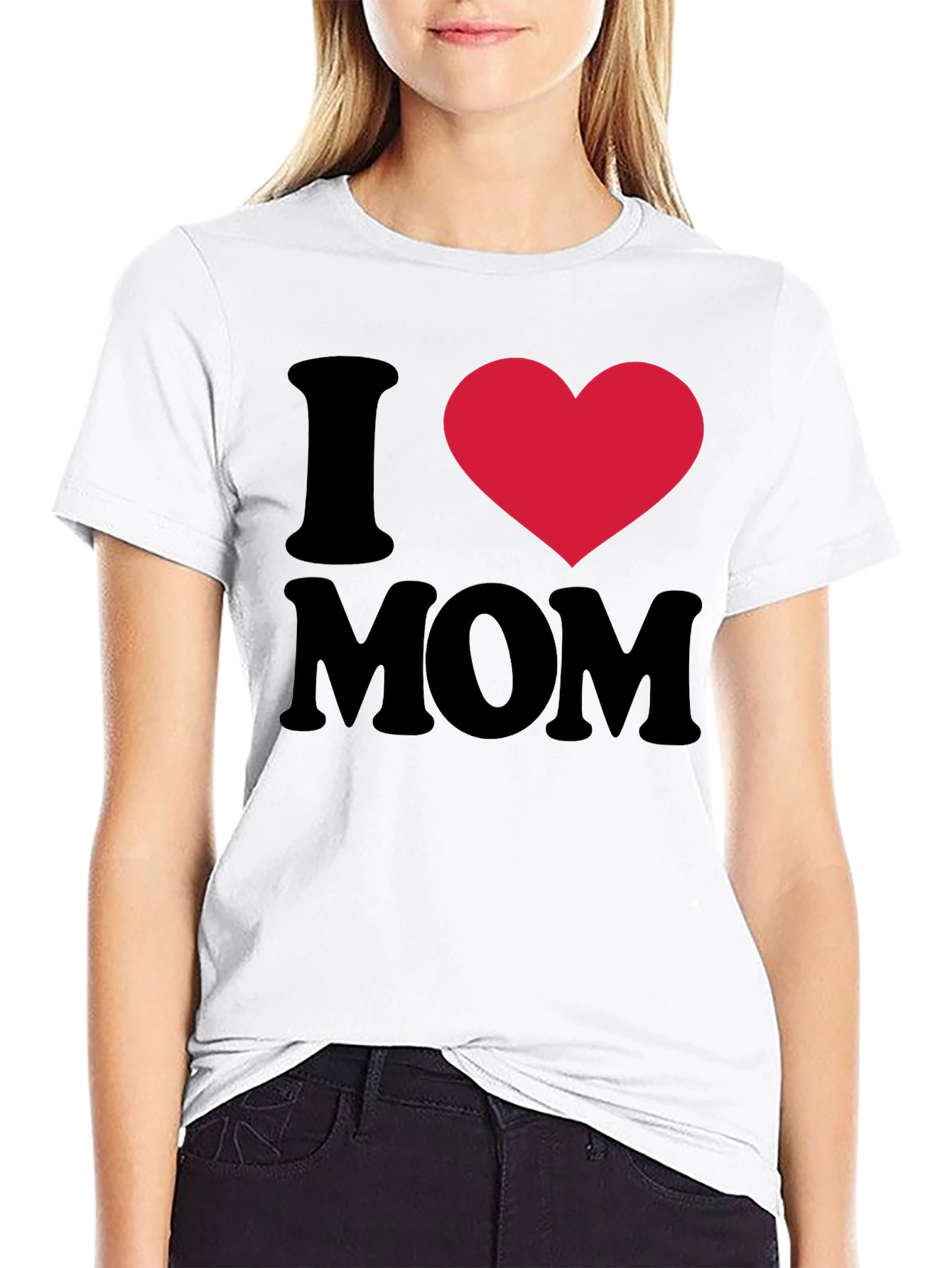 I Heart Mom Black T-Shirt
