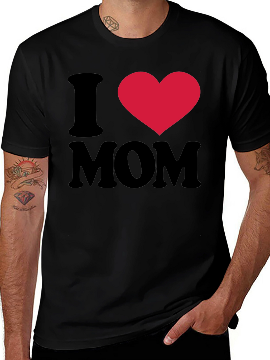 I Heart Mom Black T-Shirt