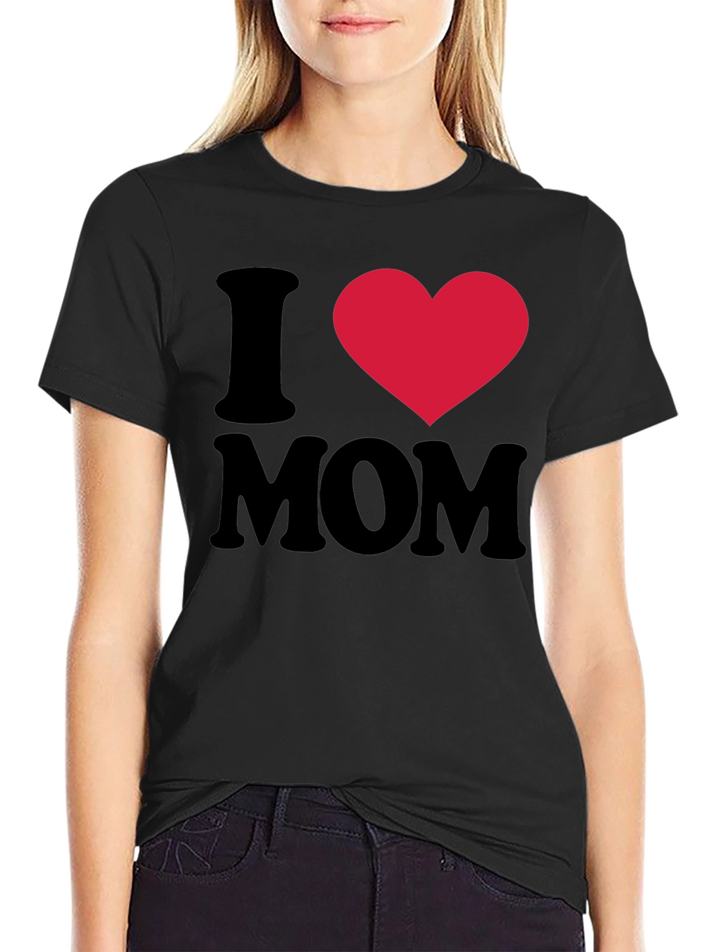 I Heart Mom Black T-Shirt
