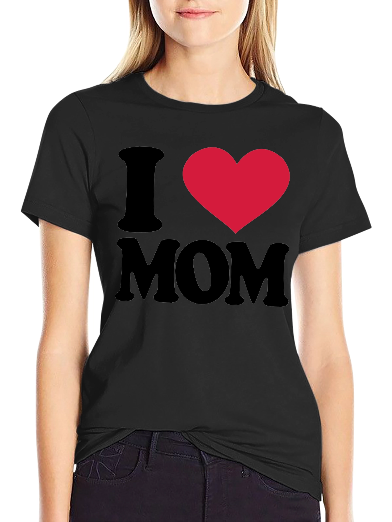 I Heart Mom Black T-Shirt