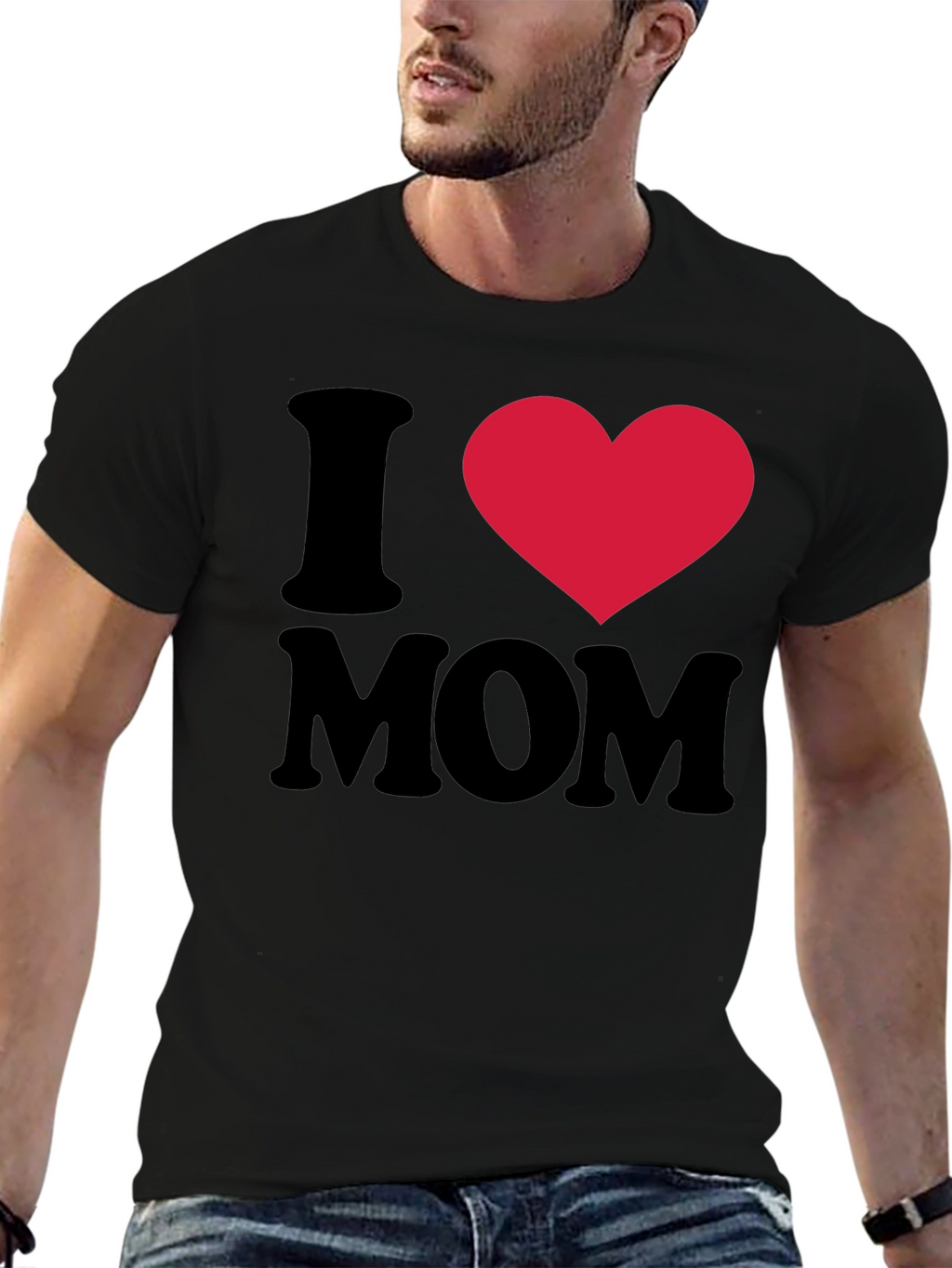 I Heart Mom Black T-Shirt