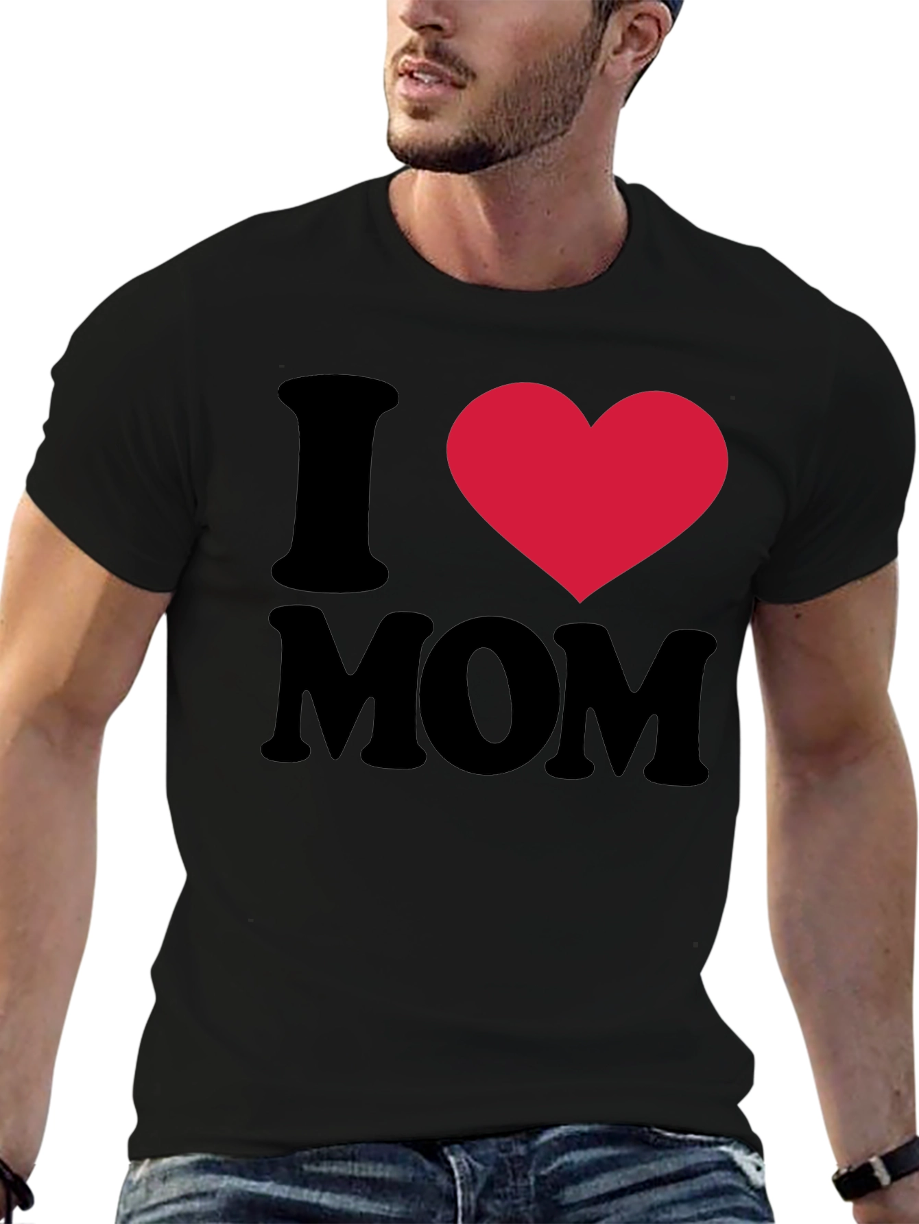 I Heart Mom Black T-Shirt