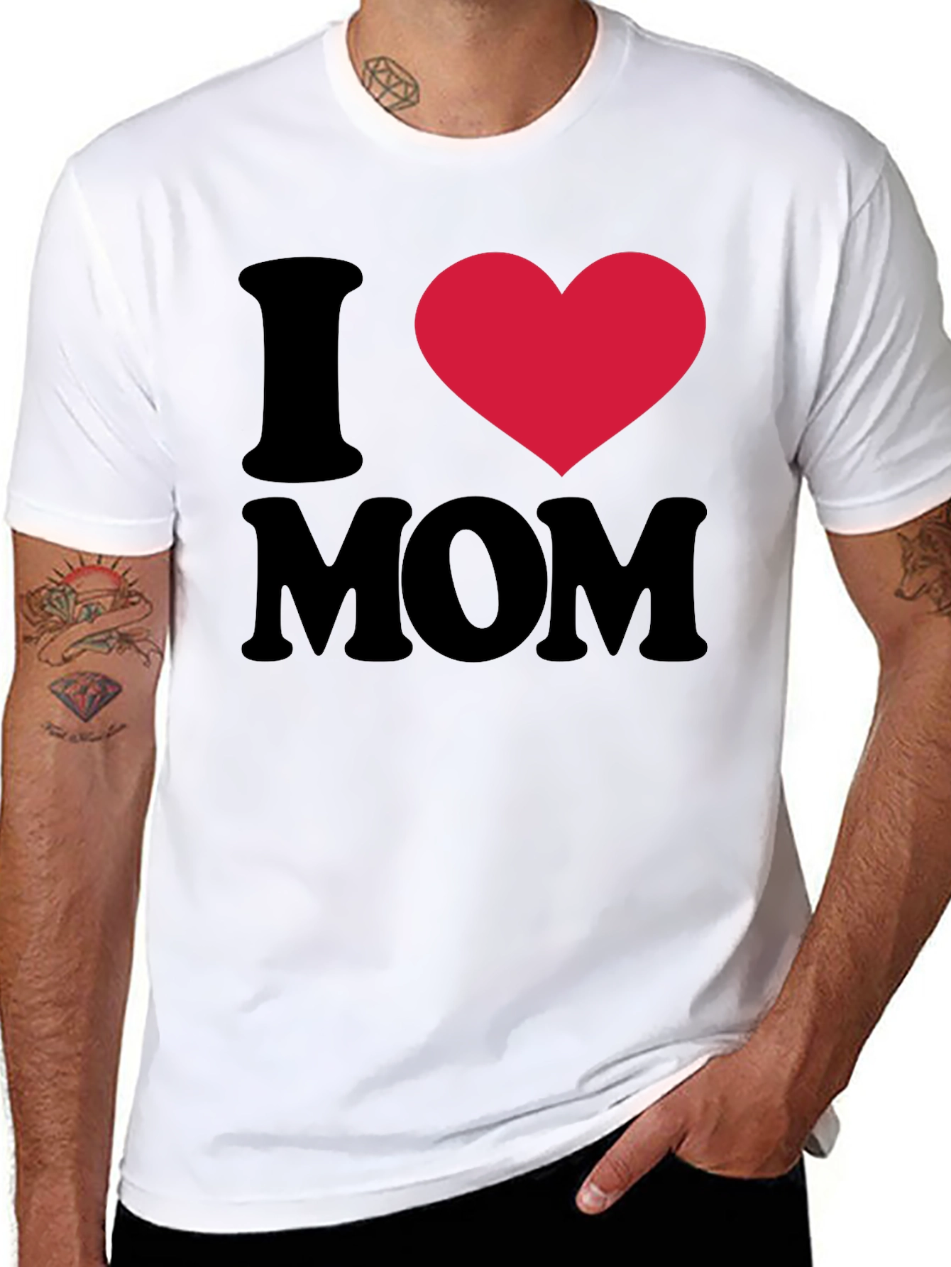 I Heart Mom Black T-Shirt
