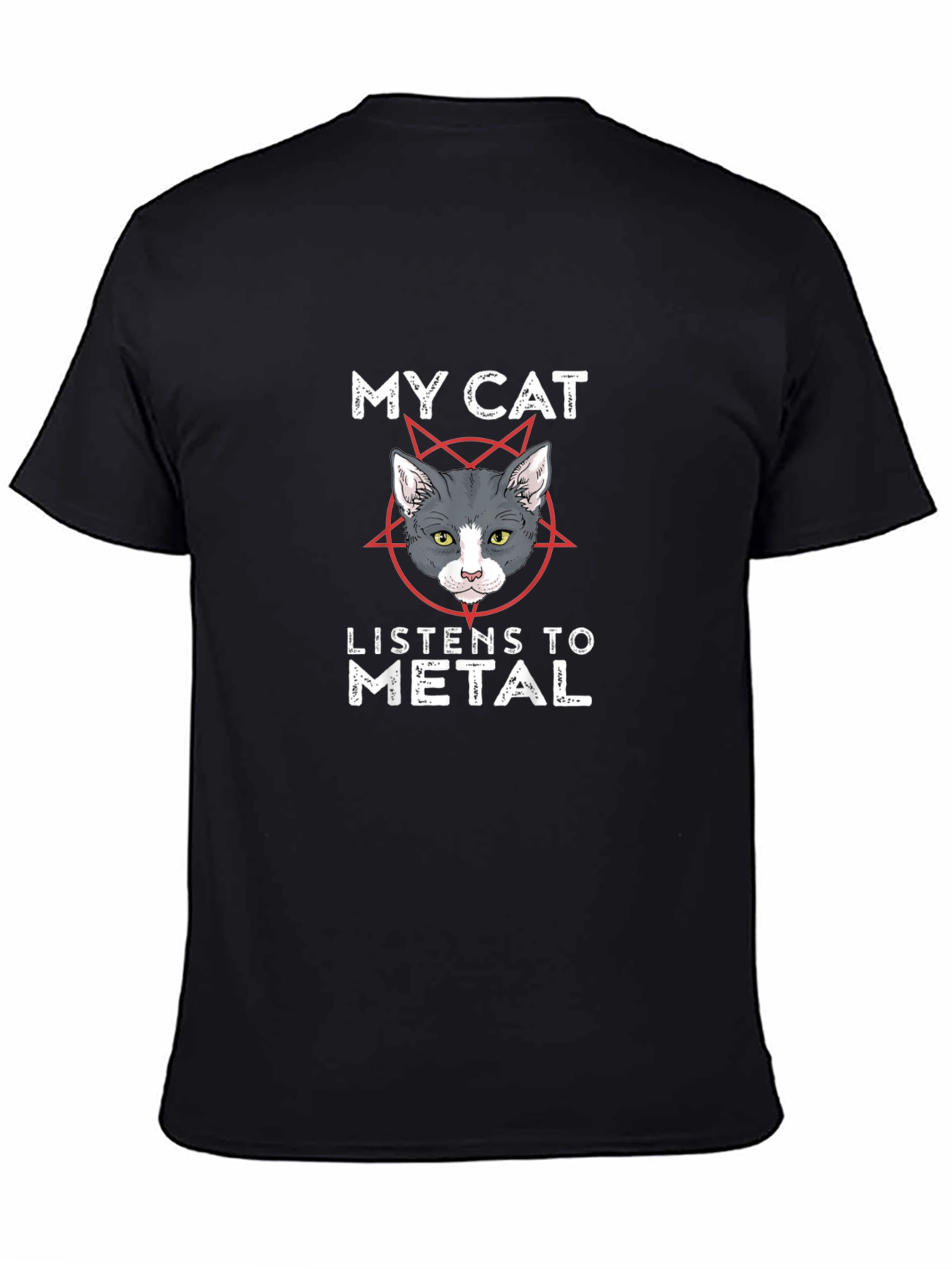 My Cat Listens to Metal T-Shirt - Funny Graphic Tee