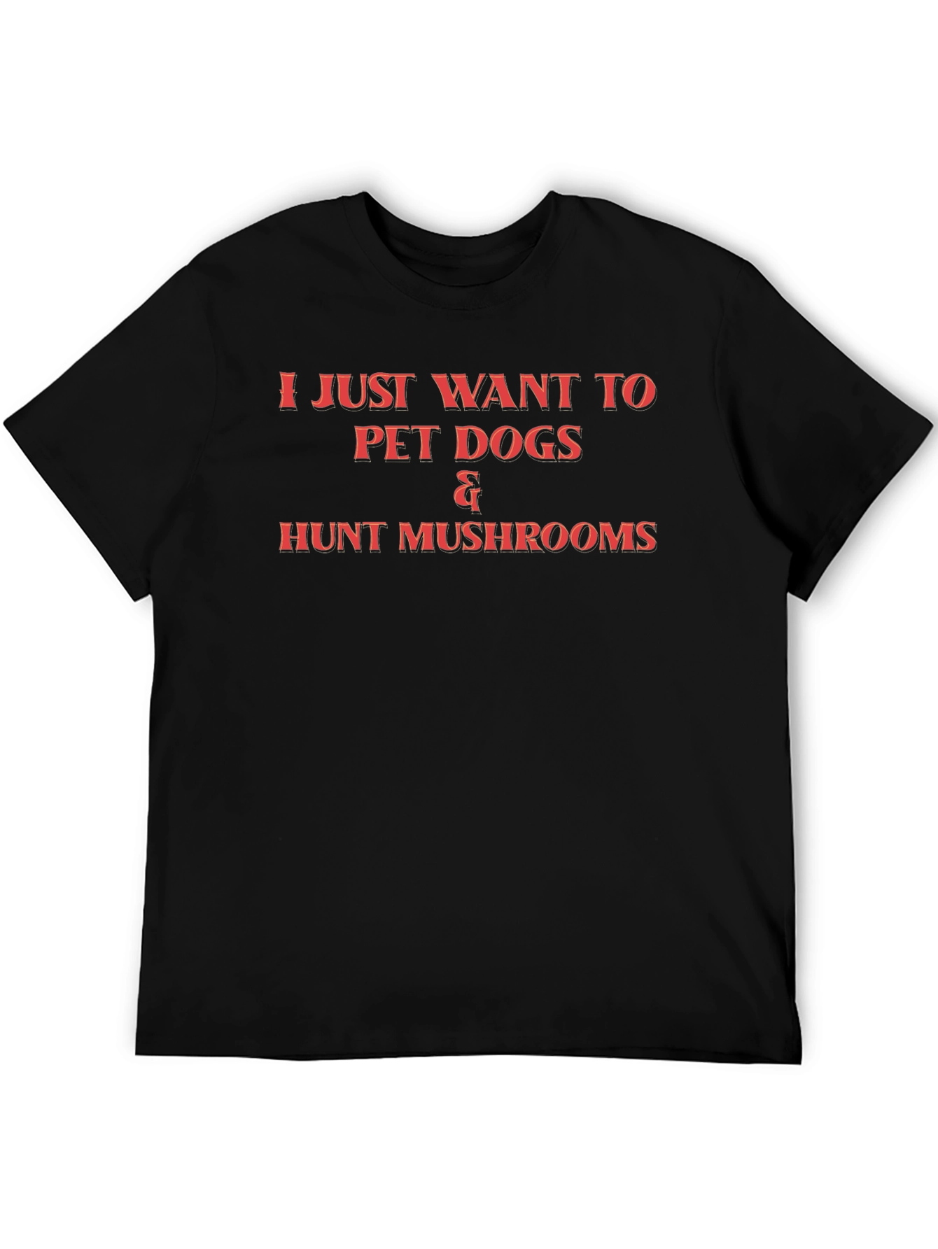 Pet Dogs & Hunt Mushrooms Graphic T-Shirt