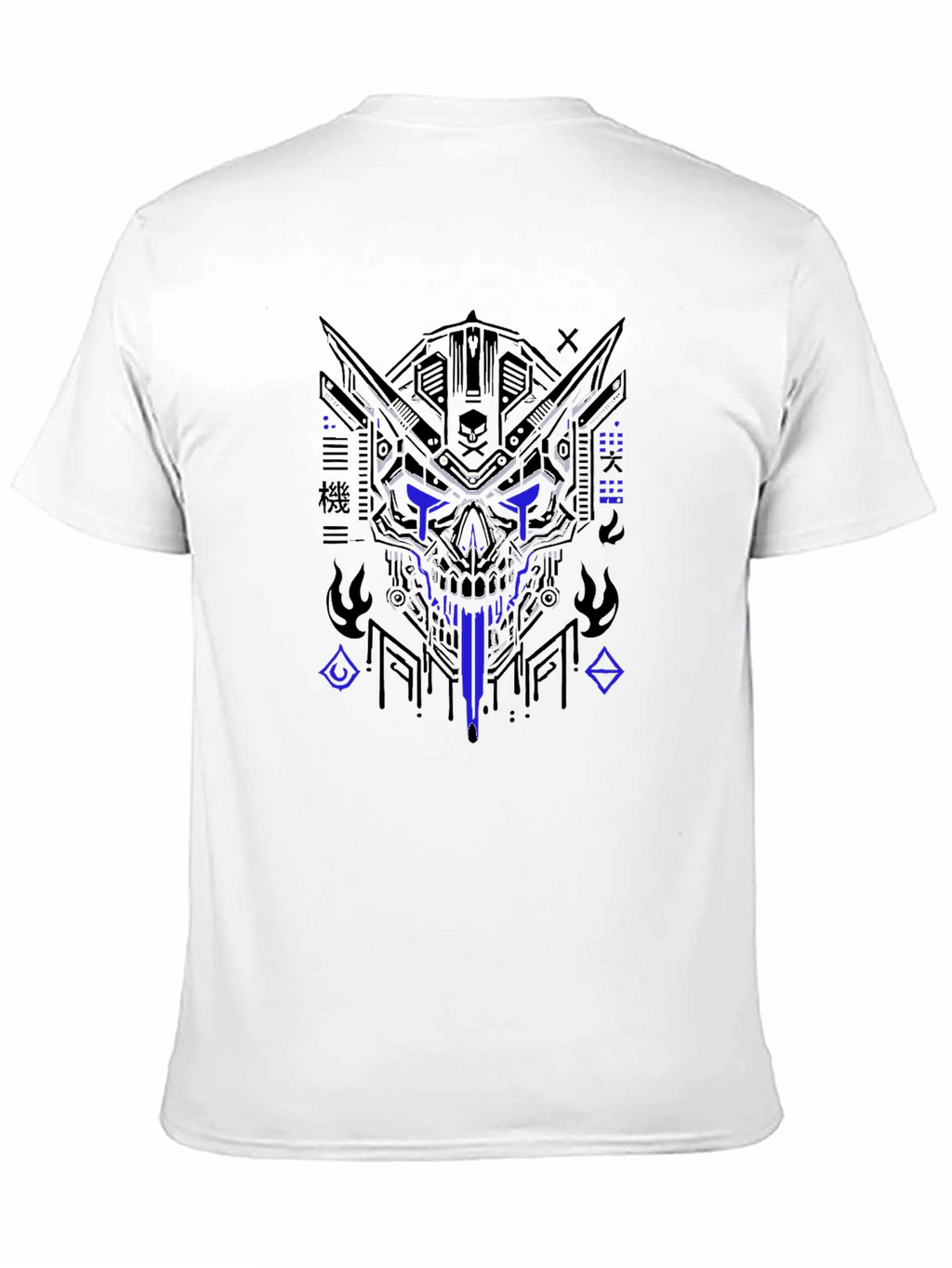 Cyberpunk Skull Graphic T-Shirt