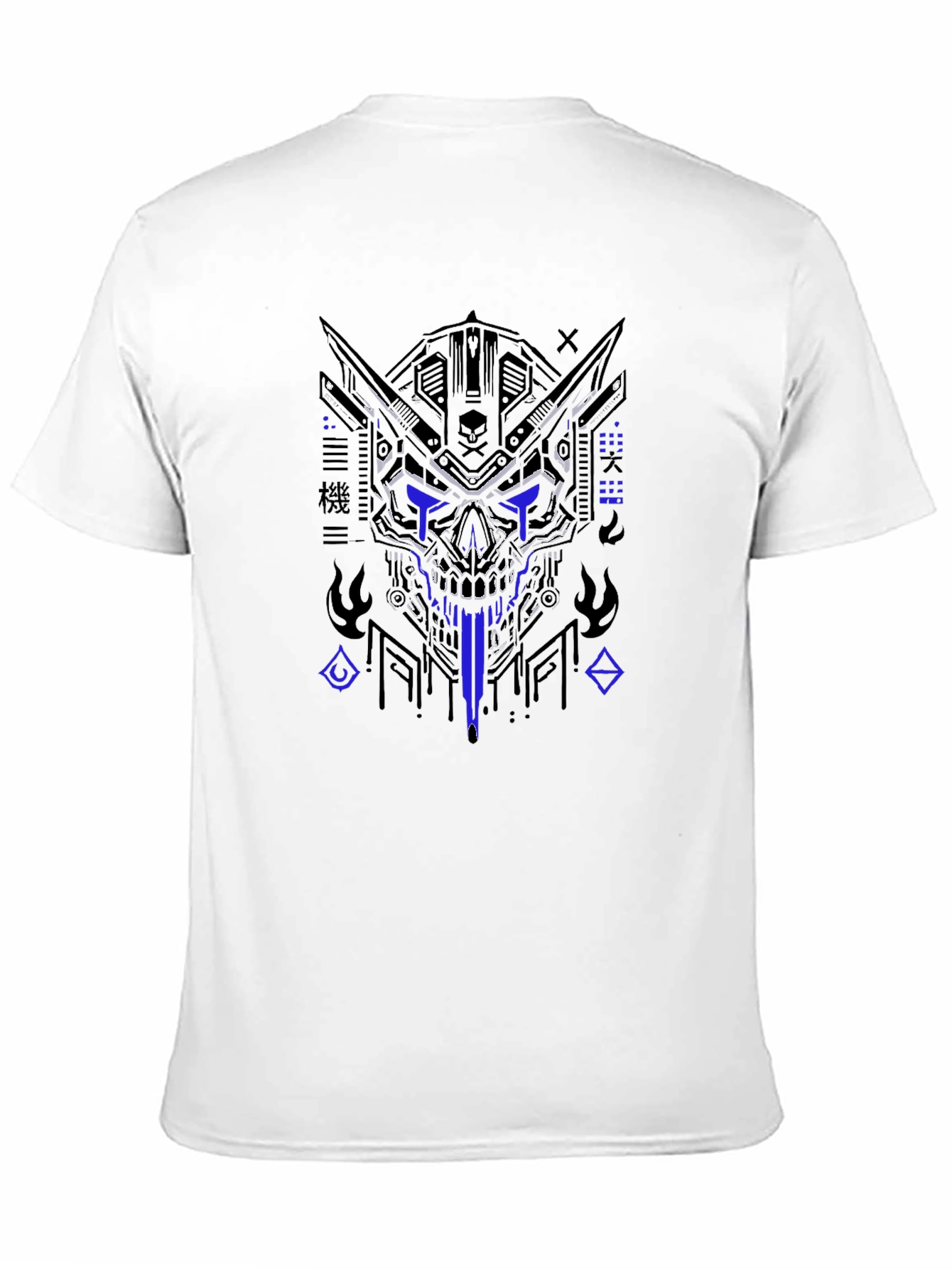 Cyberpunk Skull Graphic T-Shirt