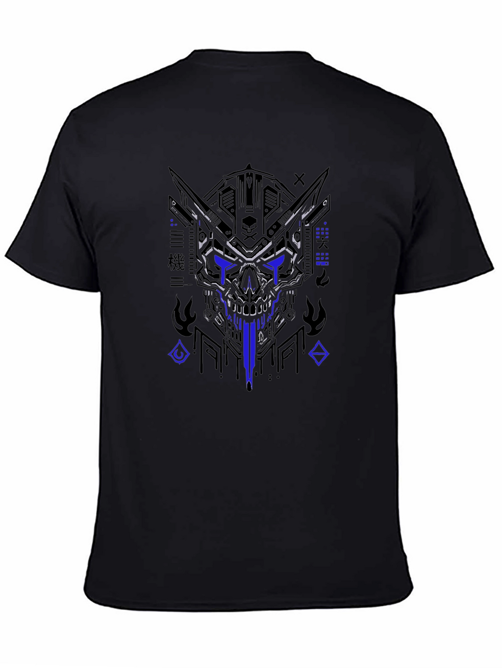 Cyberpunk Skull Graphic T-Shirt
