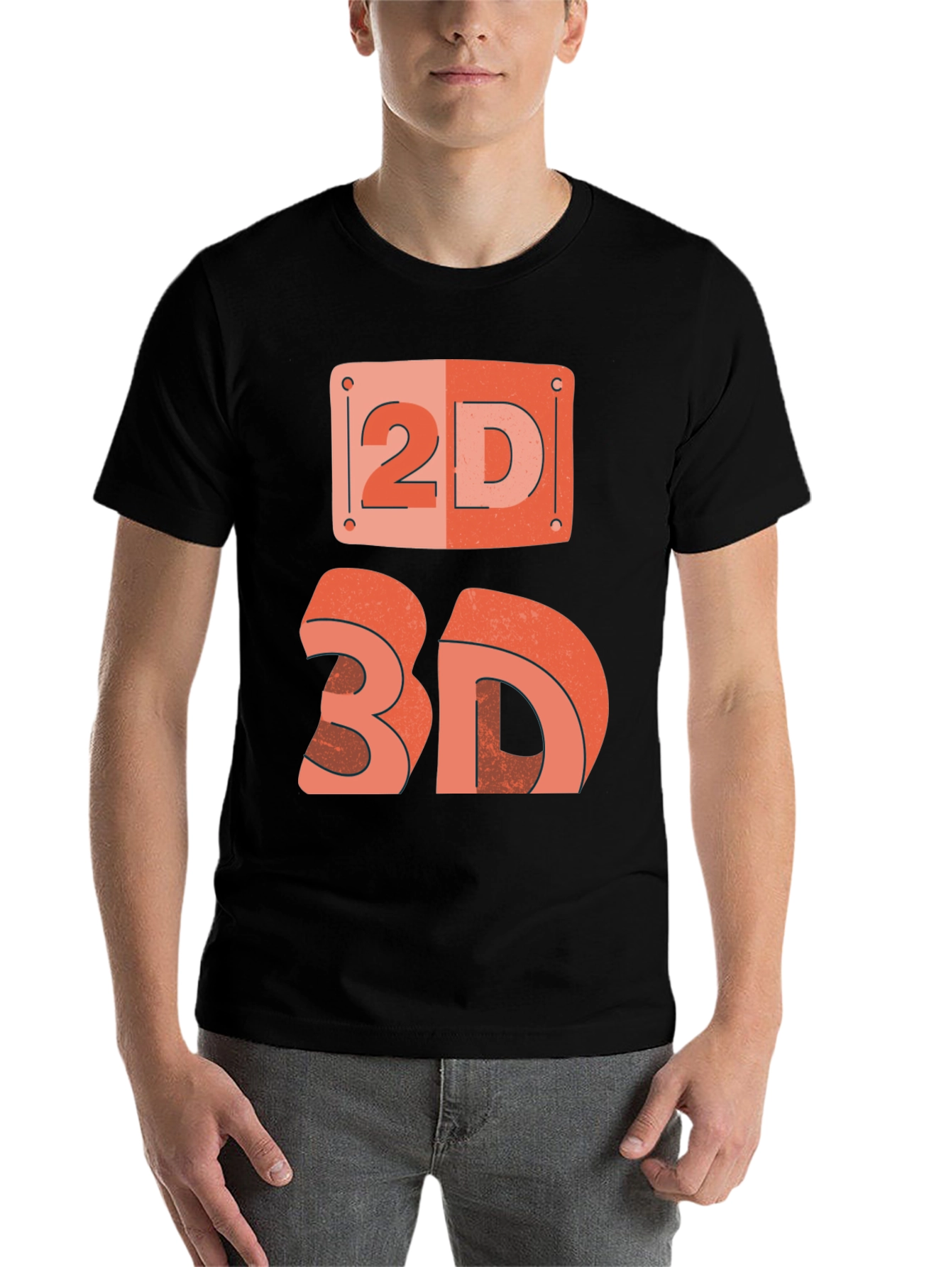 2D/3D Graphic Tee - Geek Chic Fashion