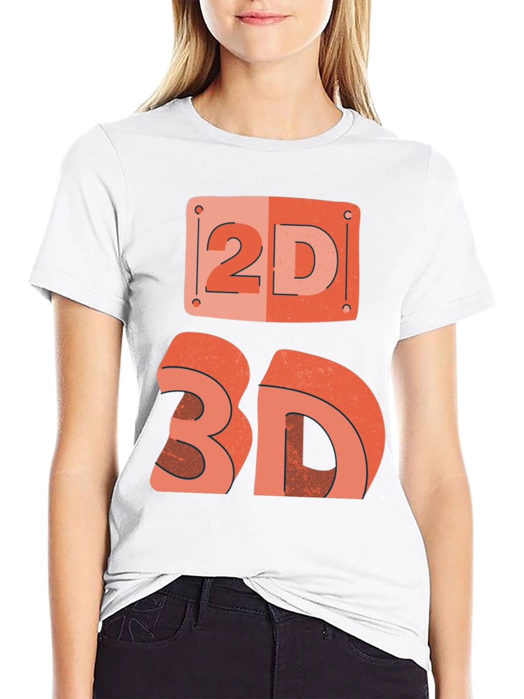 2D/3D Graphic Tee - Geek Chic Fashion