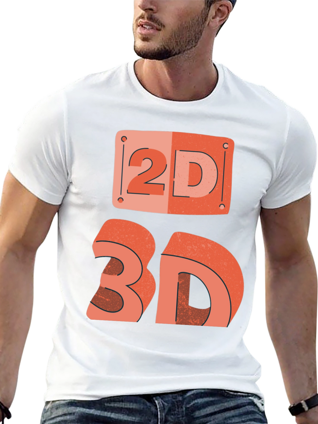 2D/3D Graphic Tee - Geek Chic Fashion