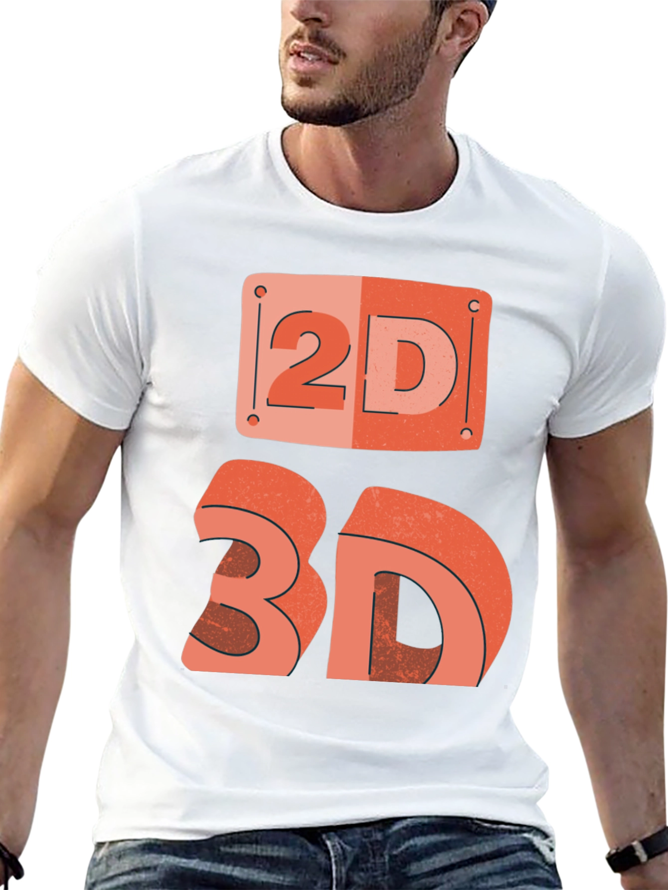2D/3D Graphic Tee - Geek Chic Fashion