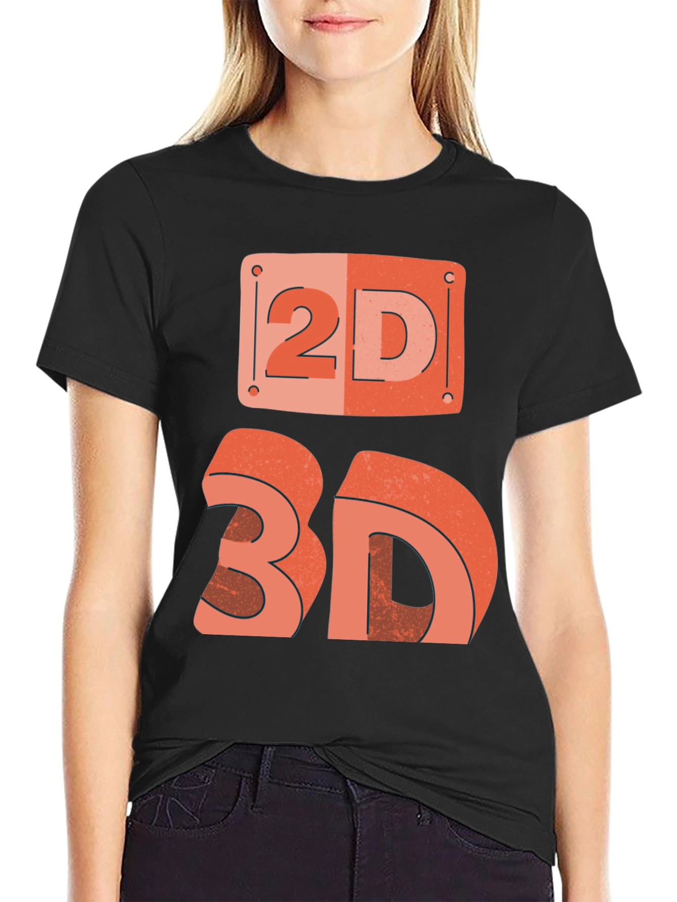 2D/3D Graphic Tee - Geek Chic Fashion