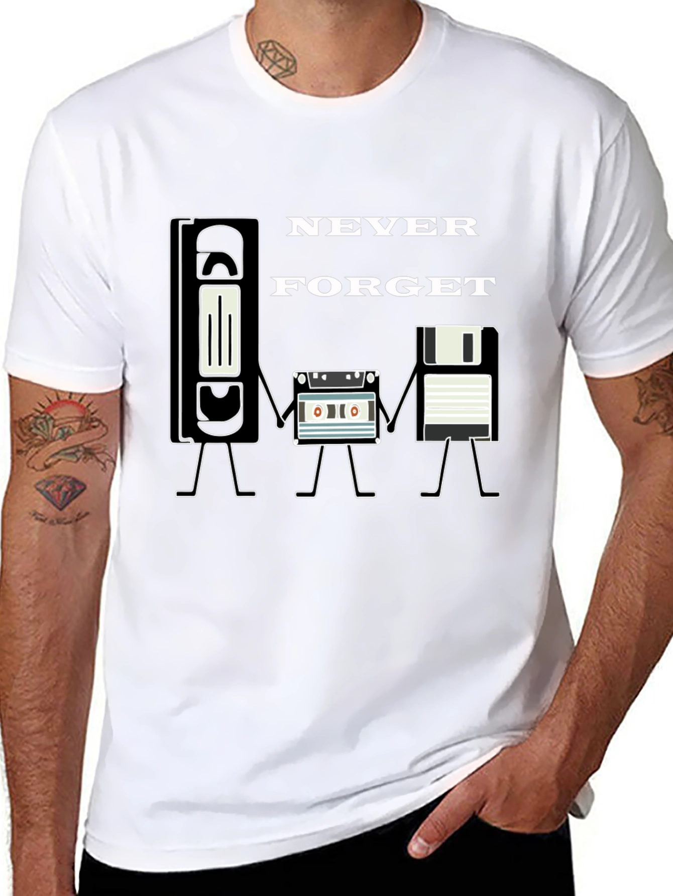 Retro Media T-Shirt - Never Forget