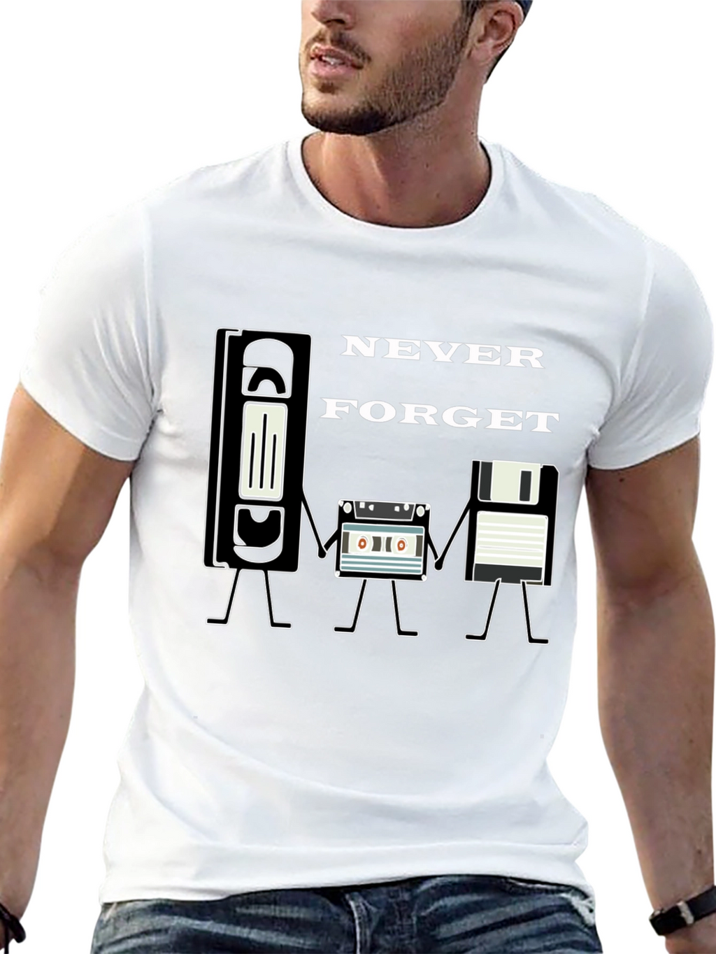 Retro Media T-Shirt - Never Forget