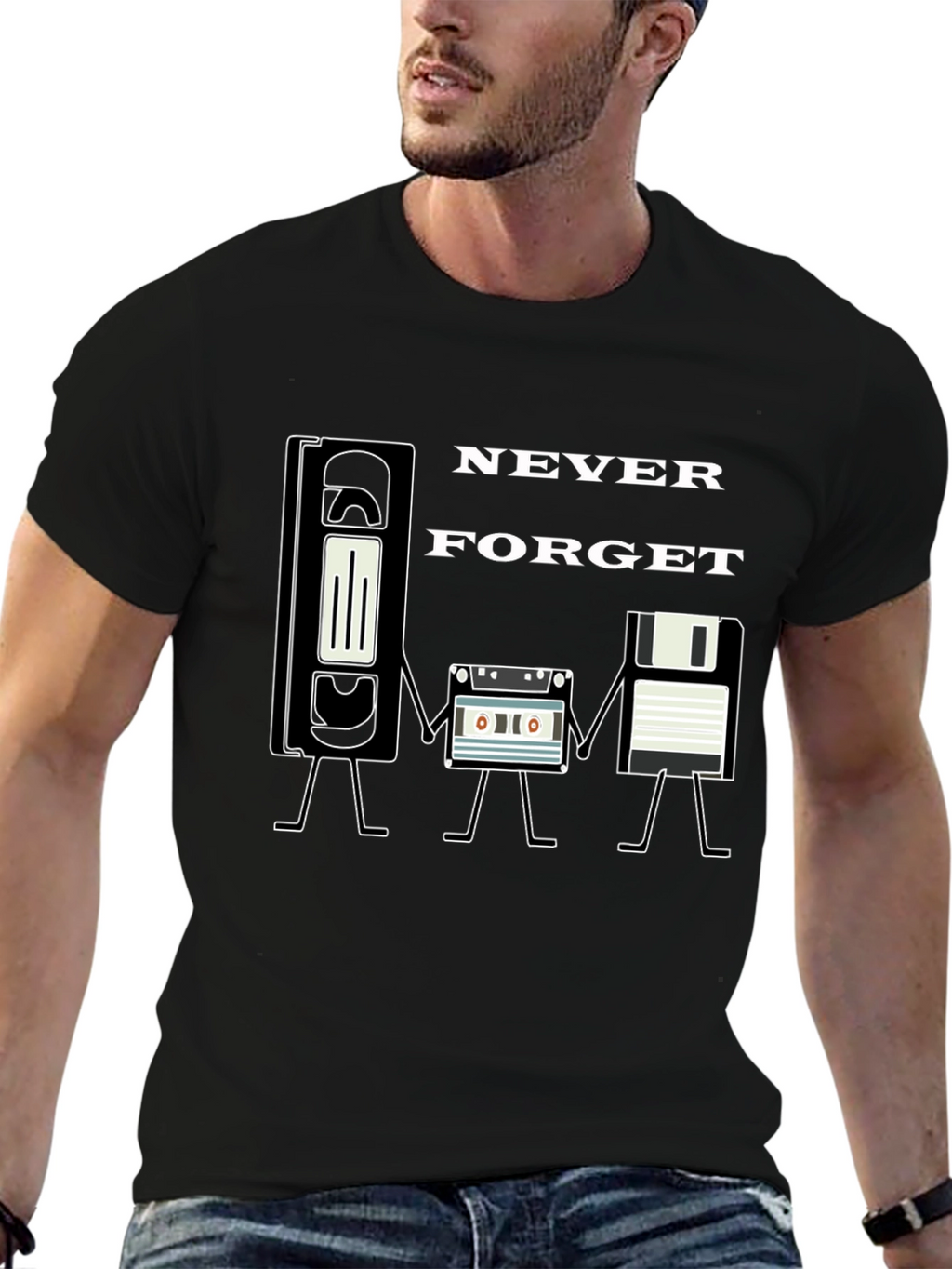 Retro Media T-Shirt - Never Forget